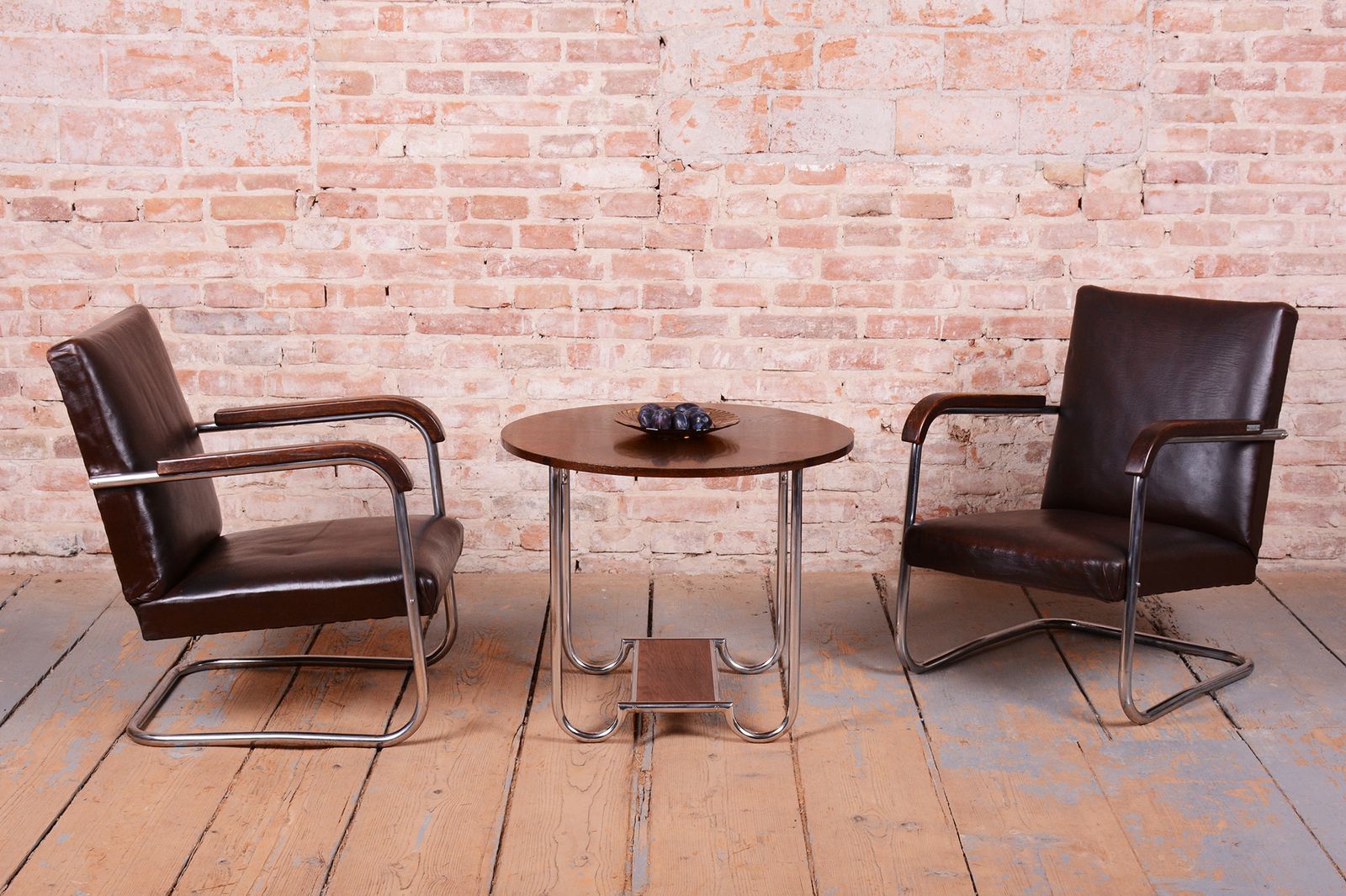 photo buy Pair Of Restored Bauhaus Armchairs, By A. Lorenz For Mücke Melder, Czech, 1930s