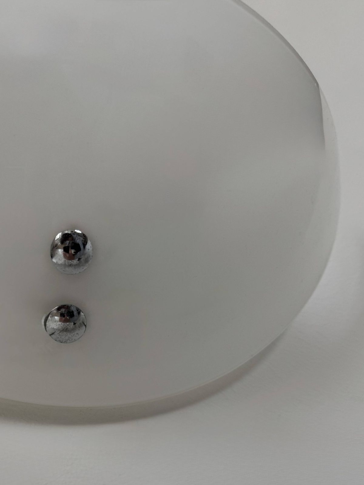 Vintage Wall Light, Opaline Glass And Chrome, France, 1970 photo 288.0