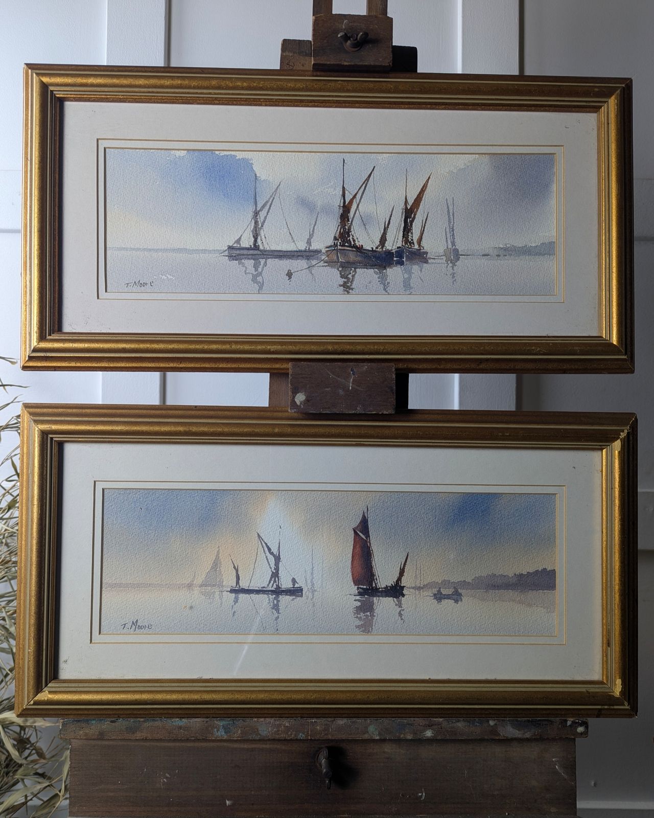 Pair Of Nautical Watercolours – Thomas Moore photo for sale