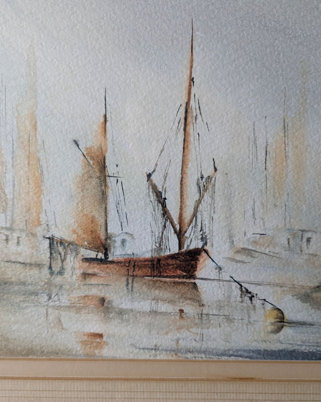 Untitled – Mixed Media (Watercolour & Pastel) By Ralph Leaper (1990) photo for sale