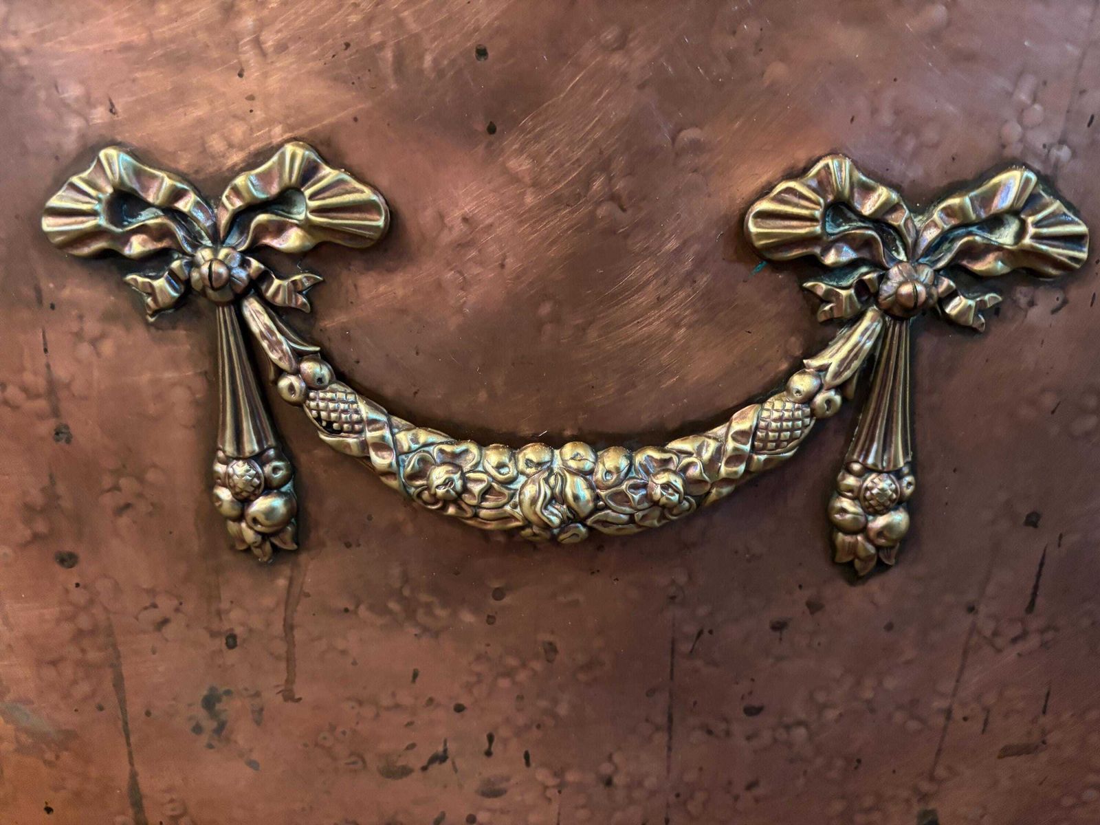 Beautiful Antique Arts And Crafts Art Nouveau Copper And Iron Firescreen C1910 20. photo for sale