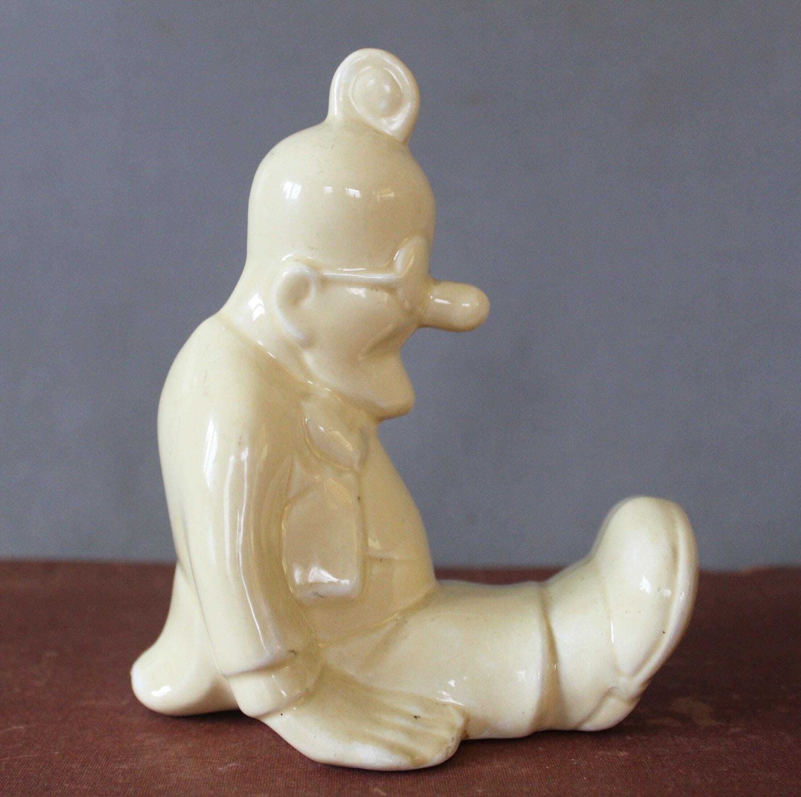 Antiek Frans Spaarpotje Om Te Breken, Ca. Jaren 1930, Professeur Nimbus, Digoin Sarreguemines, Genummerd, Verzamelobject, Crèmekleur, Opera Mundi Dex photo 120.0