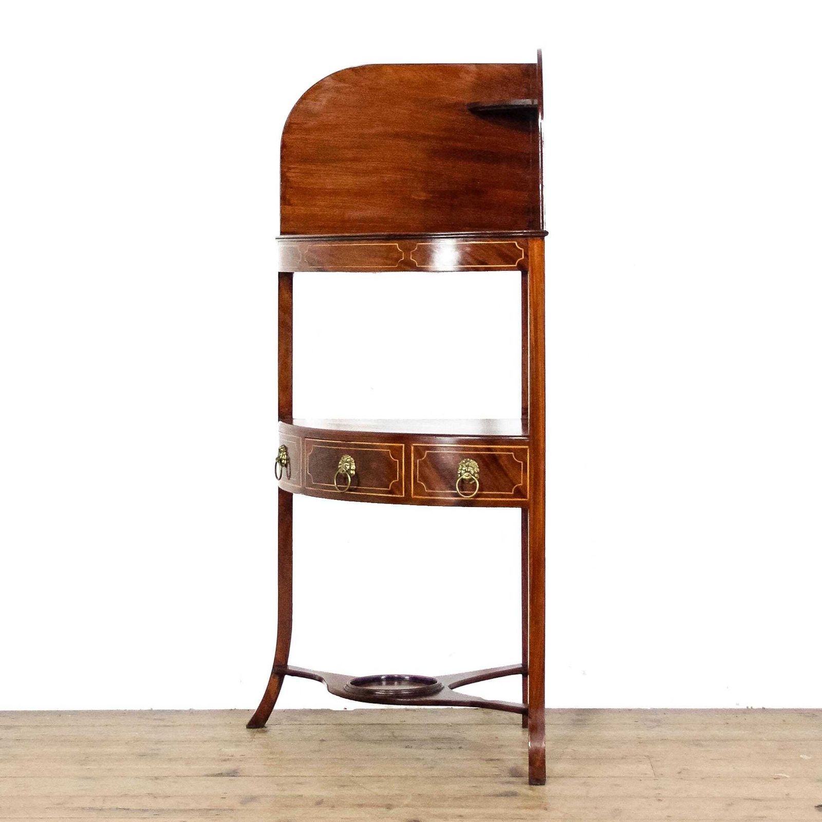 Antique Regency Mahogany Bow Front Corner Washstand | Antique Washstand | Bedroom Furniture photo furniture