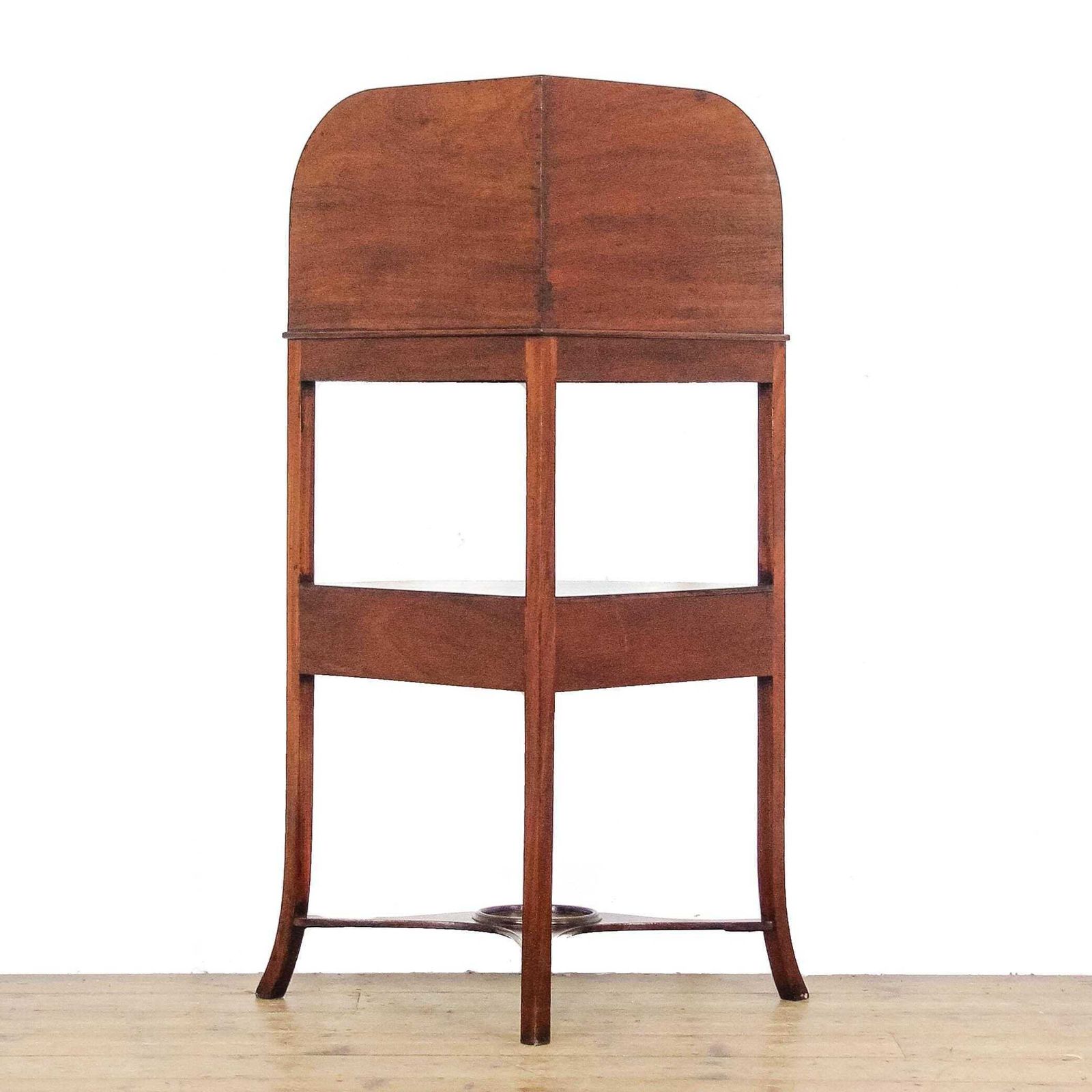 Antique Regency Mahogany Bow Front Corner Washstand | Antique Washstand | Bedroom Furniture photo Furniture