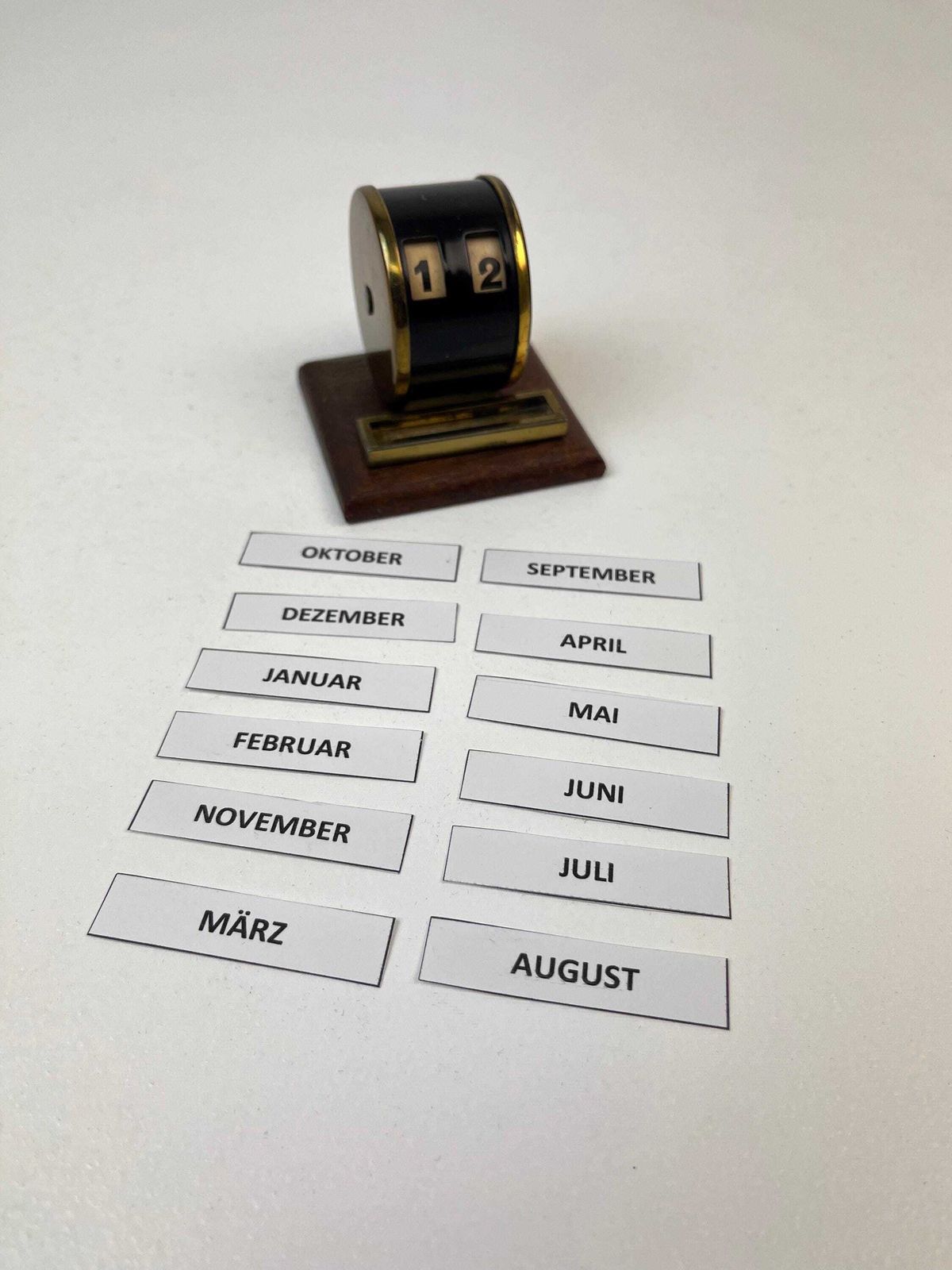 Rare Small Bauhaus Art Deco Enduring Perpetual Desk Calendar Germany 1930 photo buy