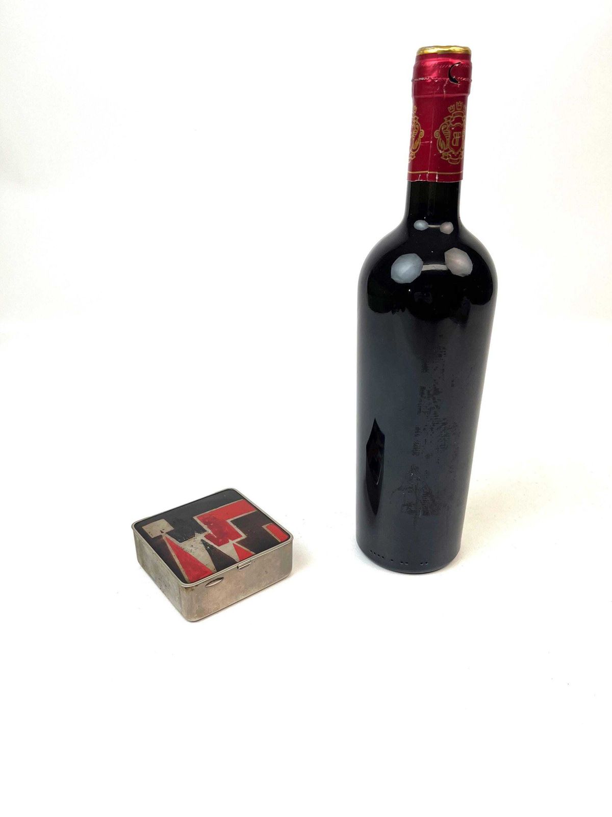 Rare Small Art Deco Bauhaus De Stijl Suprematism Enamel Jewelry Box Germany 1920 photo buy