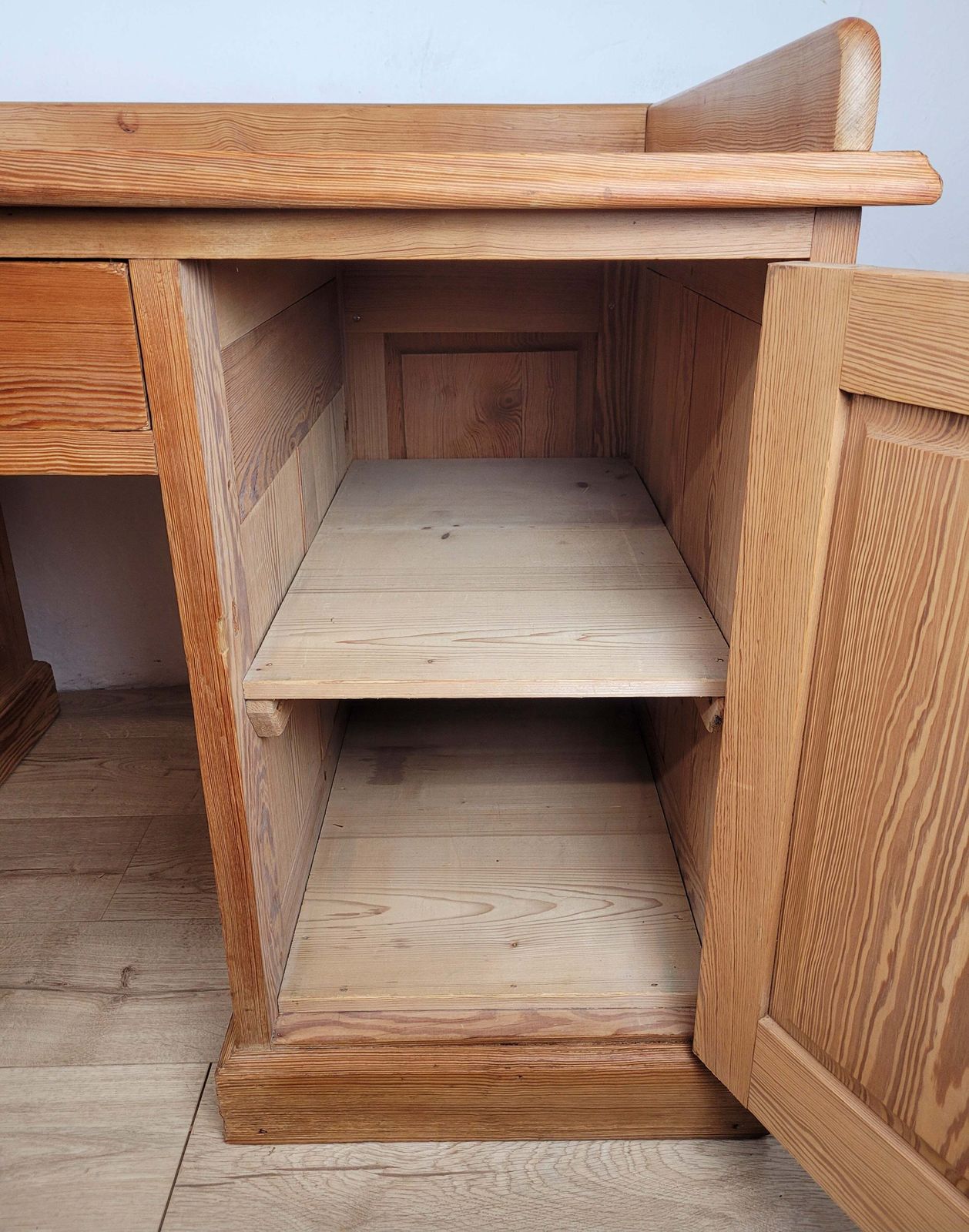photo for sale Pine Writing Desk & Chair Leather Top Country Rustic Antique Delivery Available