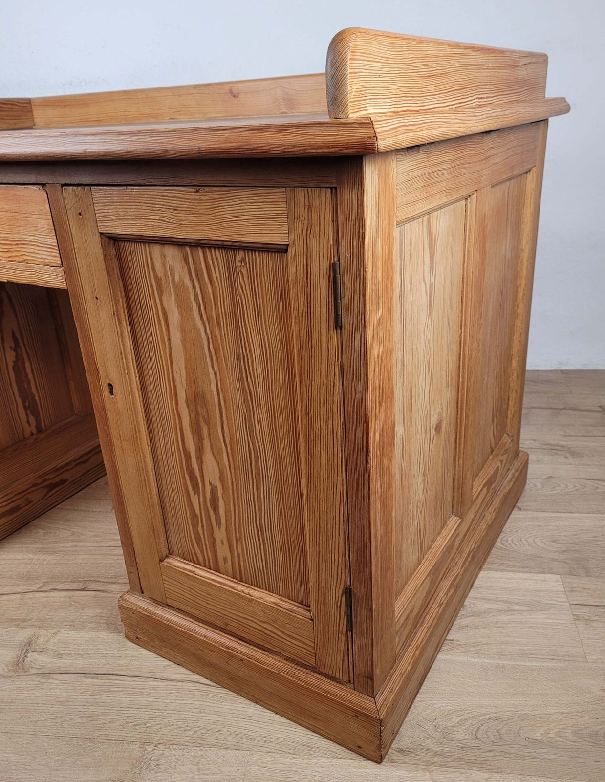 photo buy Pine Writing Desk & Chair Leather Top Country Rustic Antique Delivery Available