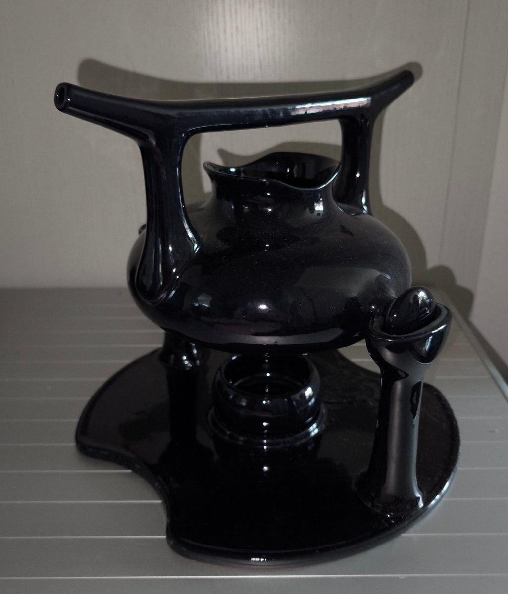 Black Tea Service Zen By Colani For Friesland, 1980s, Set Of 23 photo 1082.0