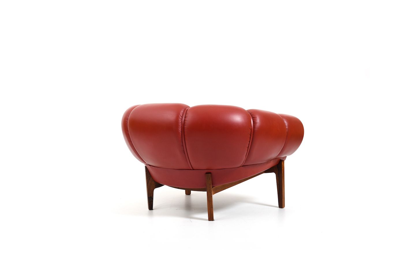 Furniture Original And Rare Danish „Croissant“ Easychair By Illum Wikkelsø 1950s photo