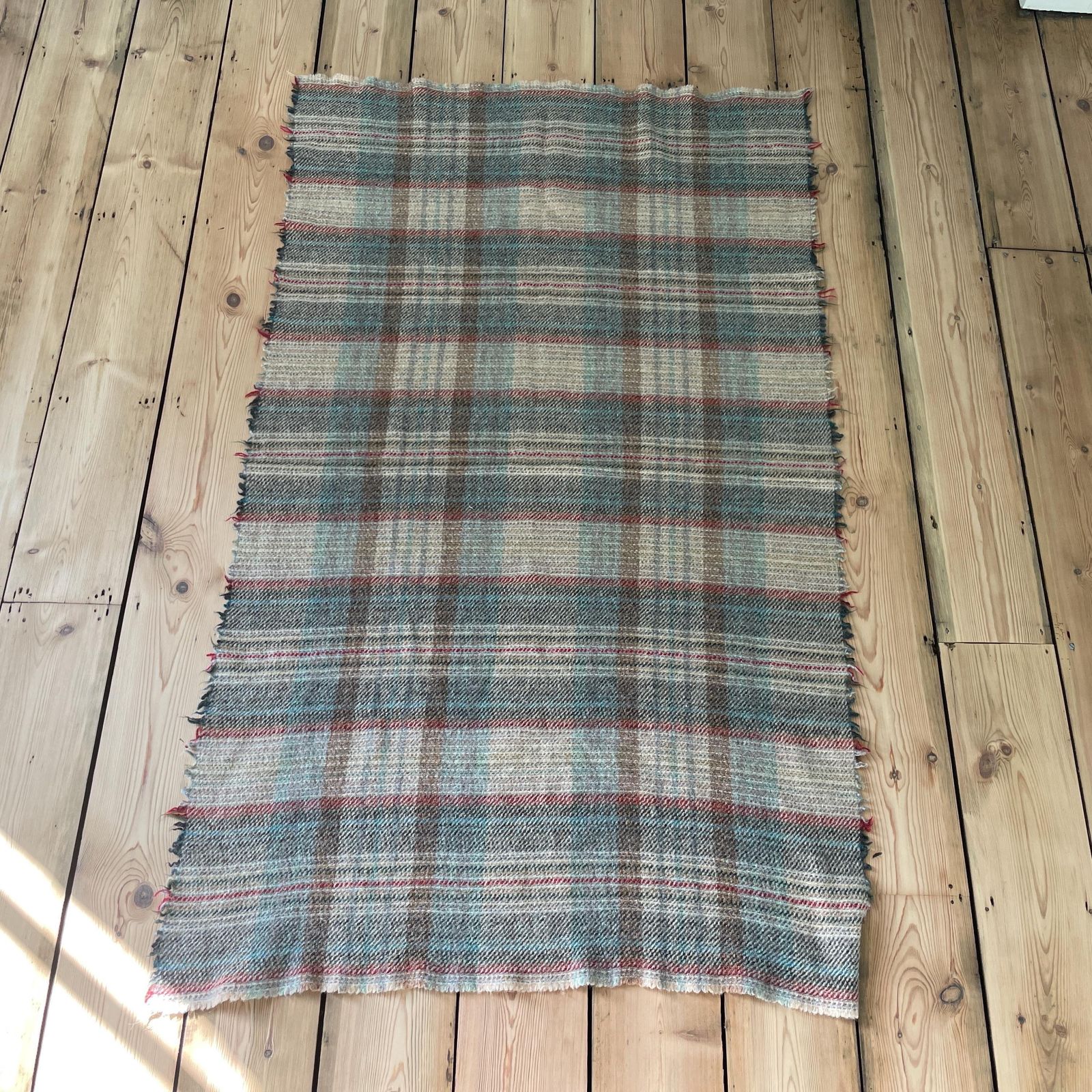 The National Trust Wool Blanket Blue Plaid British Heritage Sofa Throw Bed Throw English Countryside Cottage Decor Checked Pattern