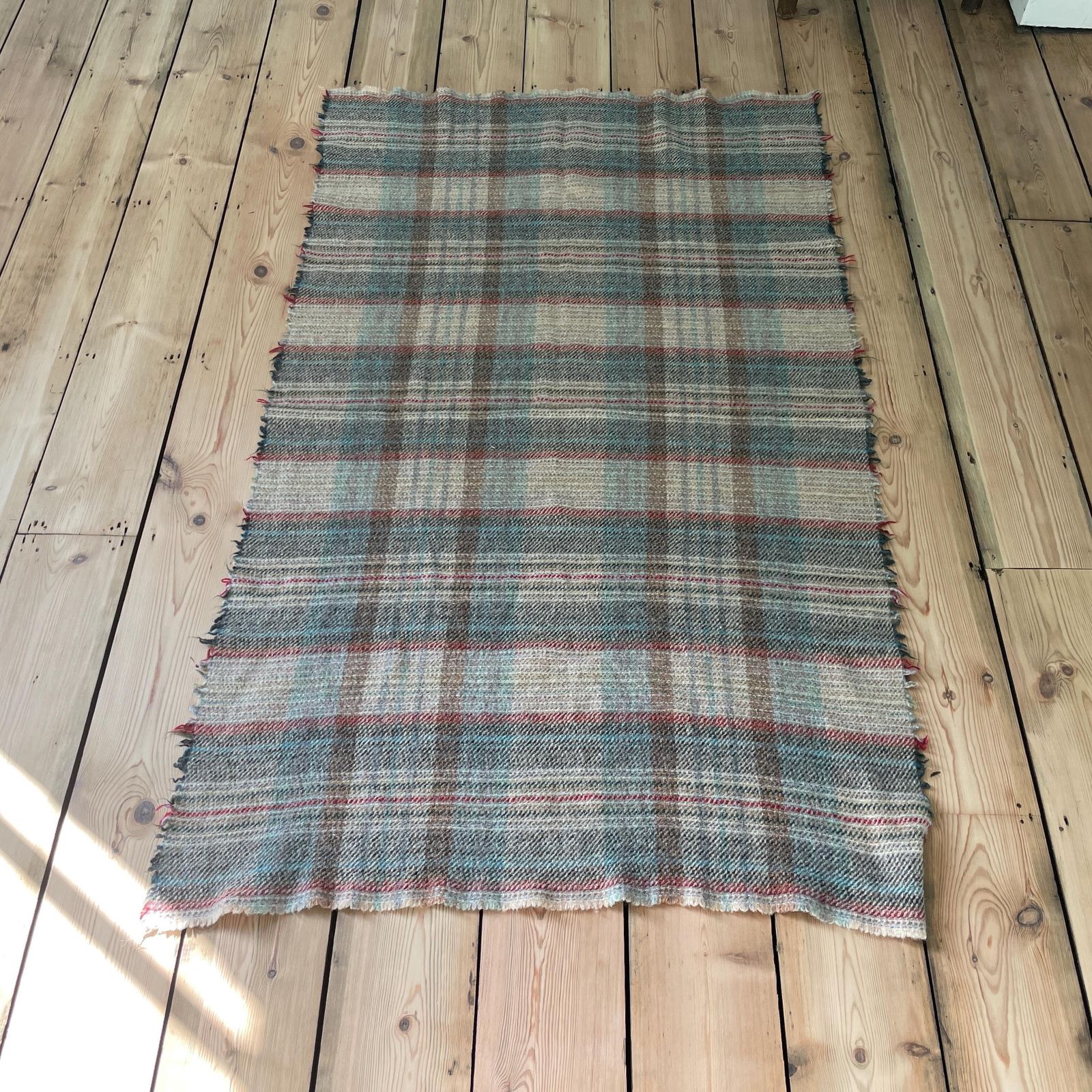 The National Trust Wool Blanket Blue Plaid British Heritage Sofa Throw Bed Throw English Countryside Cottage Decor Checked Pattern photo furniture