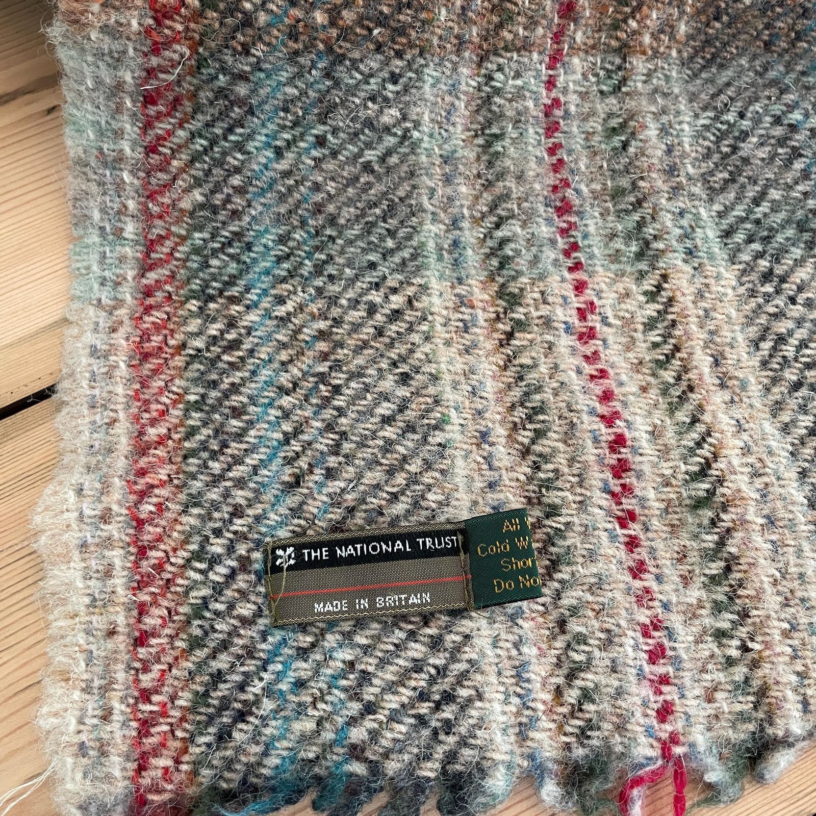 Textiles The National Trust Wool Blanket Blue Plaid British Heritage Sofa Throw Bed Throw English Countryside Cottage Decor Checked Pattern photo