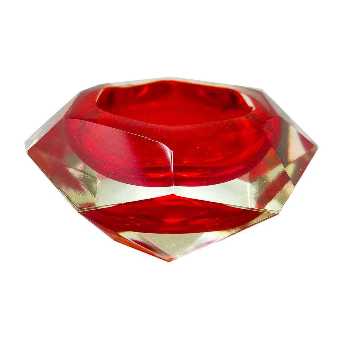 1960s Astonishing Red Ashtray Or Vide Poche By Flavio Poli For Seguso