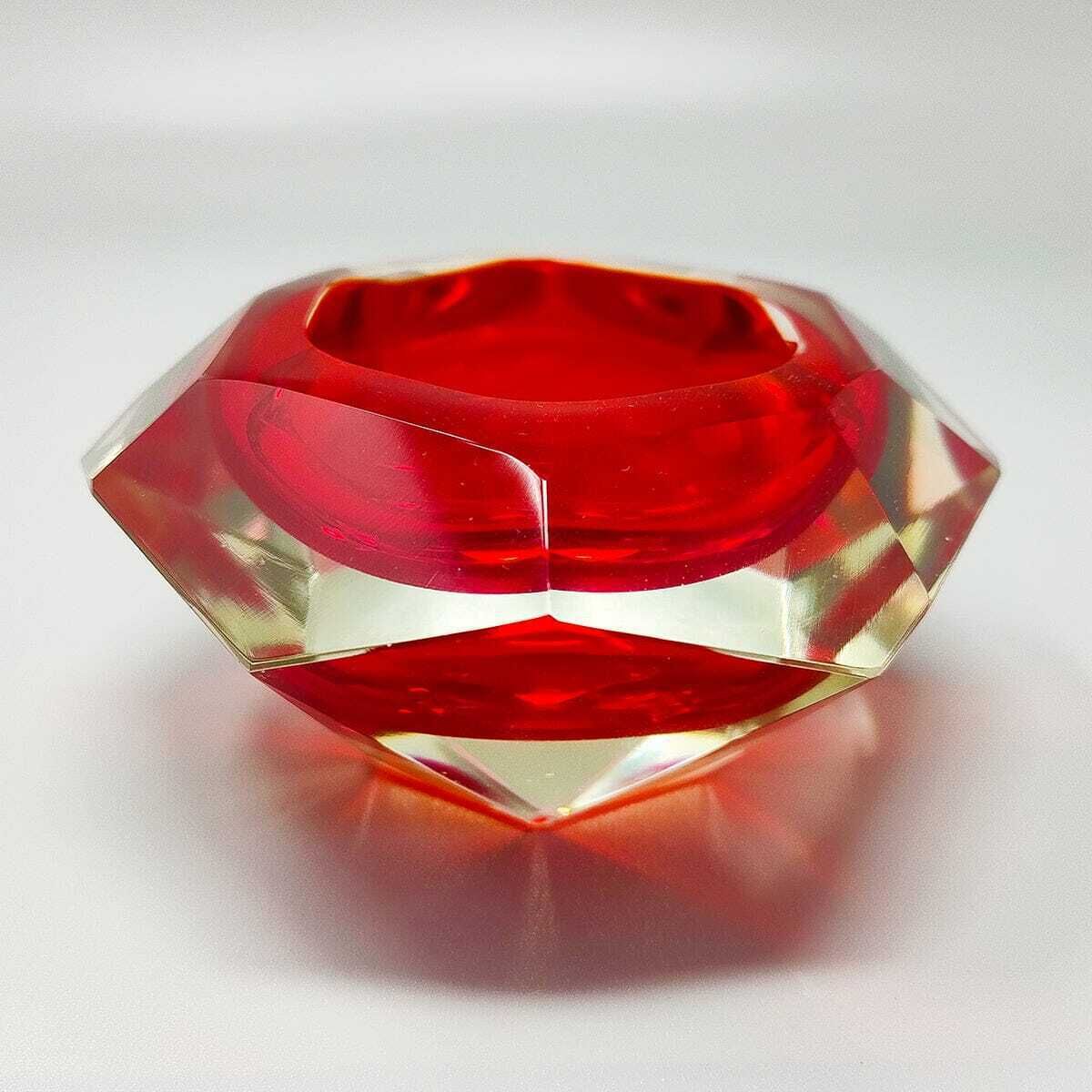 1960s Astonishing Red Ashtray Or Vide Poche By Flavio Poli For Seguso photo furniture