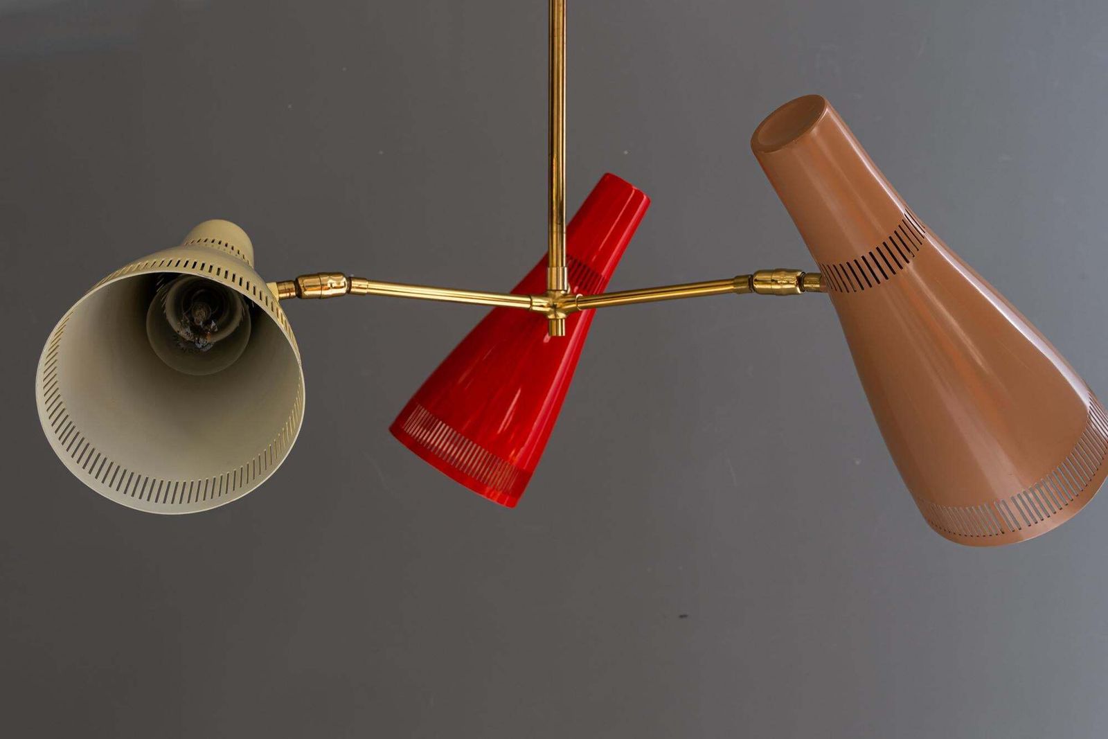 photo furniture Rupert Nikoll Chandelier With Swiveling Shades Vienna Around 1960s