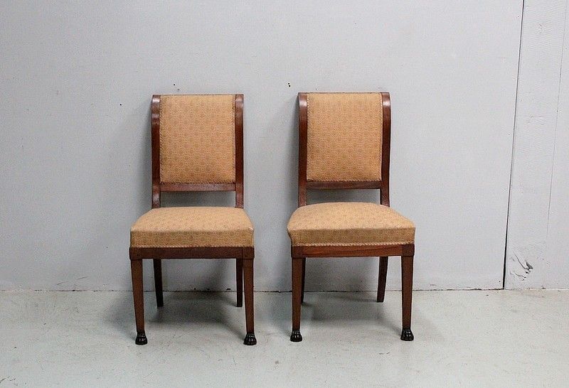 Pair Of Directoire Chairs, 19th Century