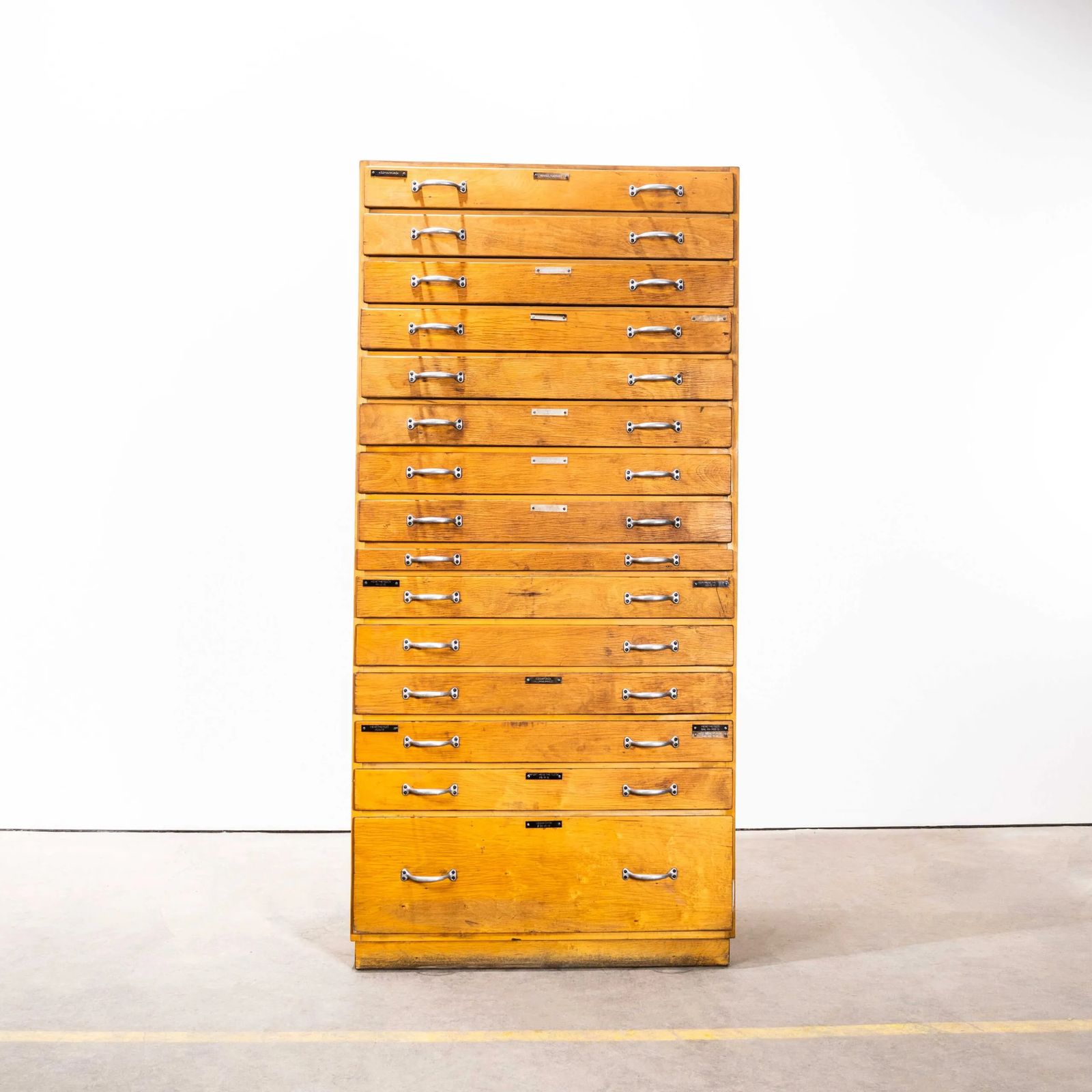 1950’s Tall Multidrawer Engineers Cabinet – Fifteen Drawer