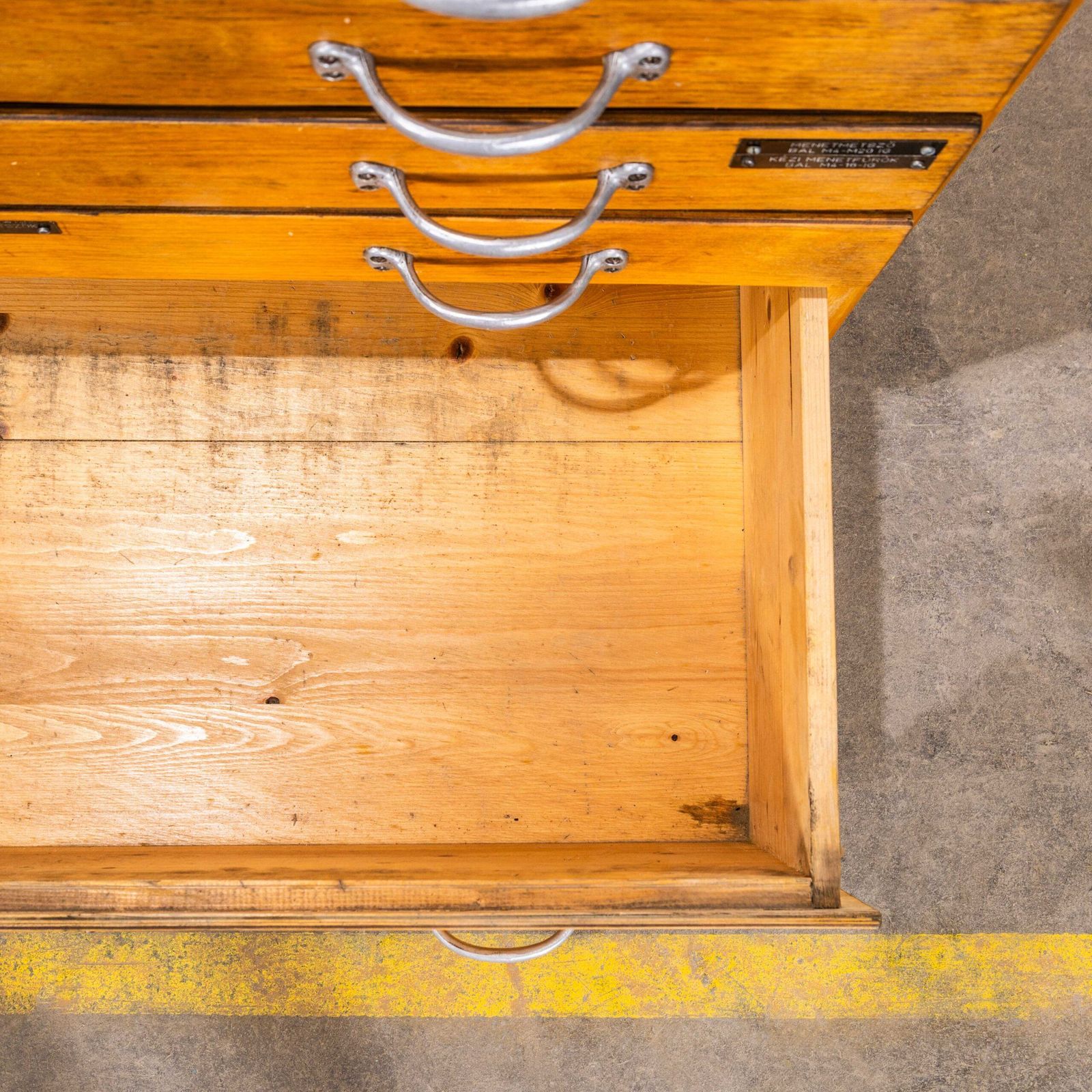 1950’s Tall Multidrawer Engineers Cabinet – Fifteen Drawer photo vinterior