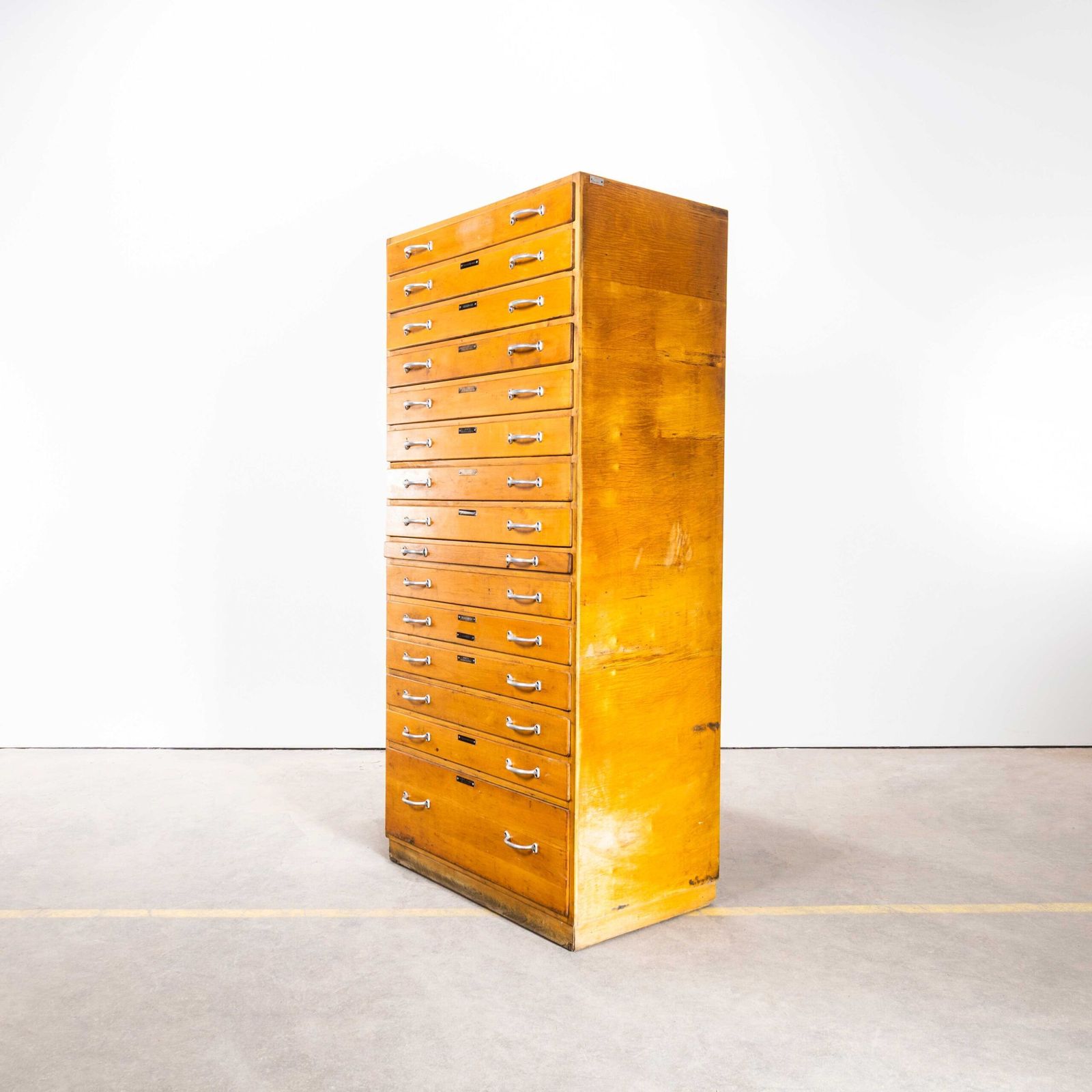 1950’s Tall Multidrawer Engineers Cabinet – Fifteen Drawer photo for sale