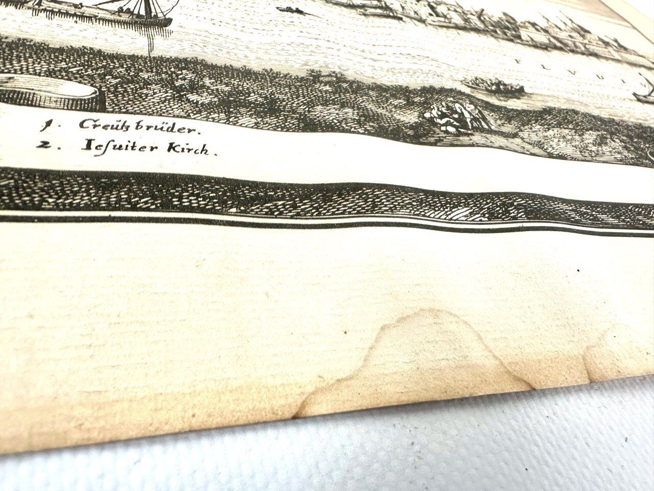 Matthäus Merian, Düsseldorf From Topographia Germanie, Woodcut Print, 17th Century, Framed photo vinterior