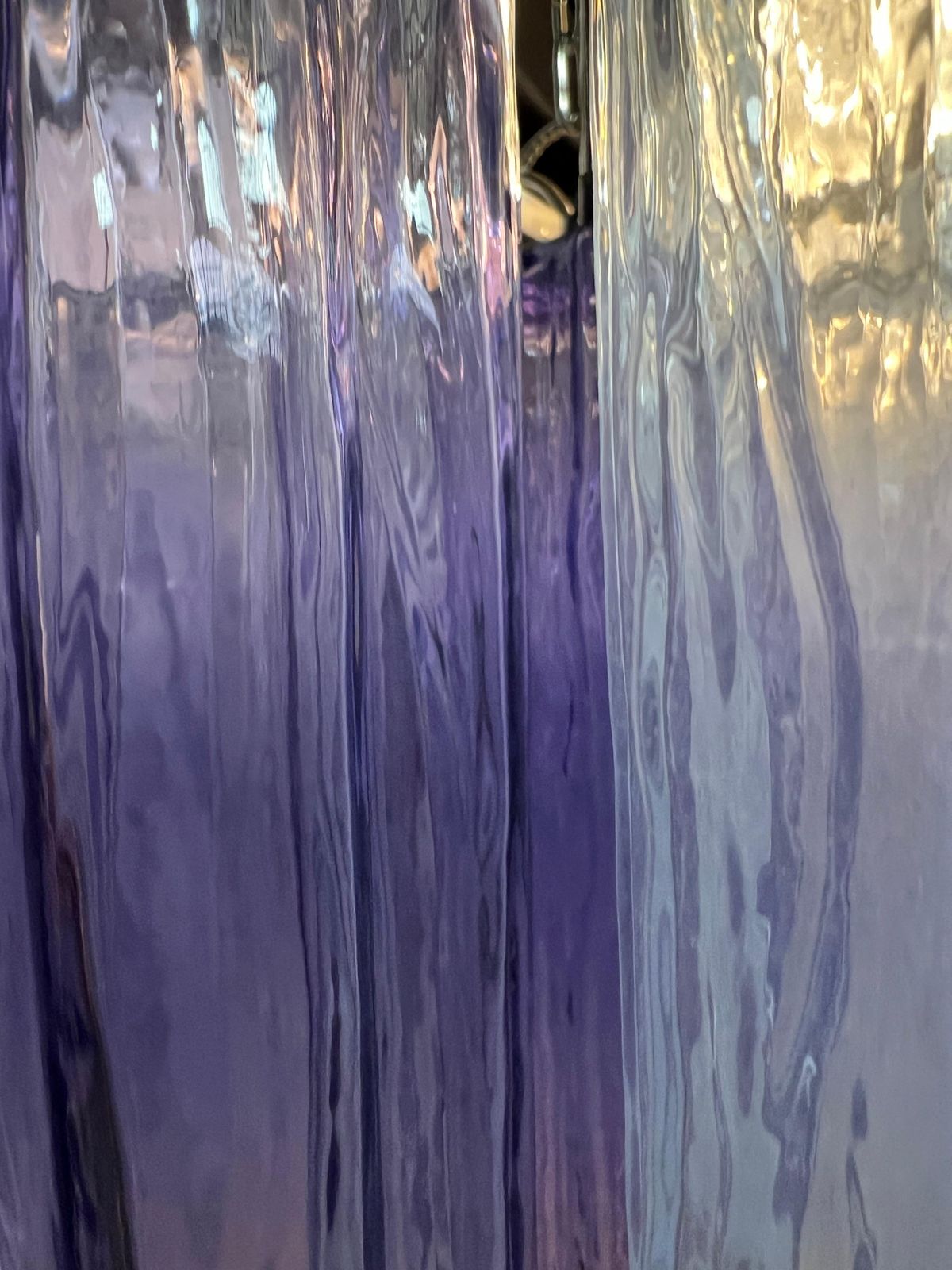 photo for sale Pair Murano Glass Chandeliers, Tronchi Glasses By Valentina Planta