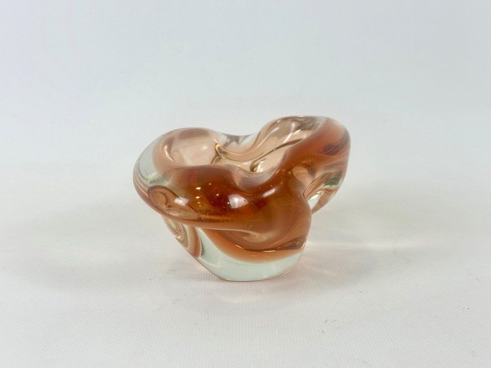 Art Glass Ashtray Or Bowl Attributed To Josef Hospodka For Chribska Sklarna, 1960s photo vintage