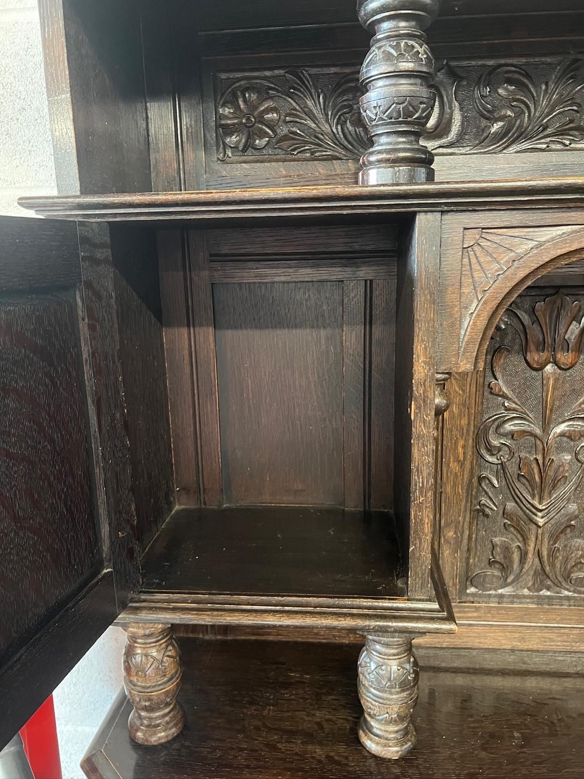 Antique Carved Oak Dresser photo furniture