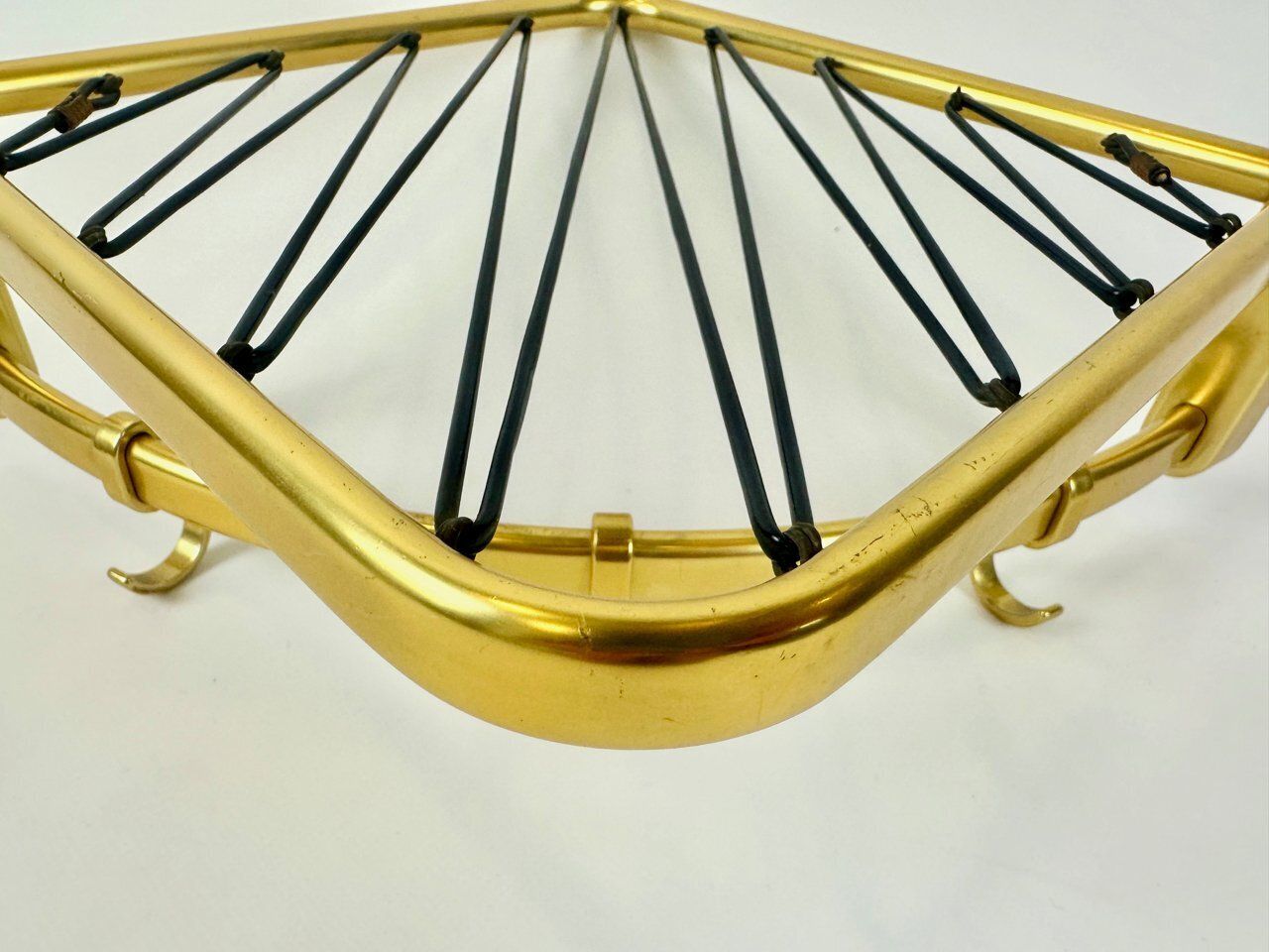 photo furniture Mid Century Modern Aluminium And Brass Corner Coat And Hat Rack, 1960s