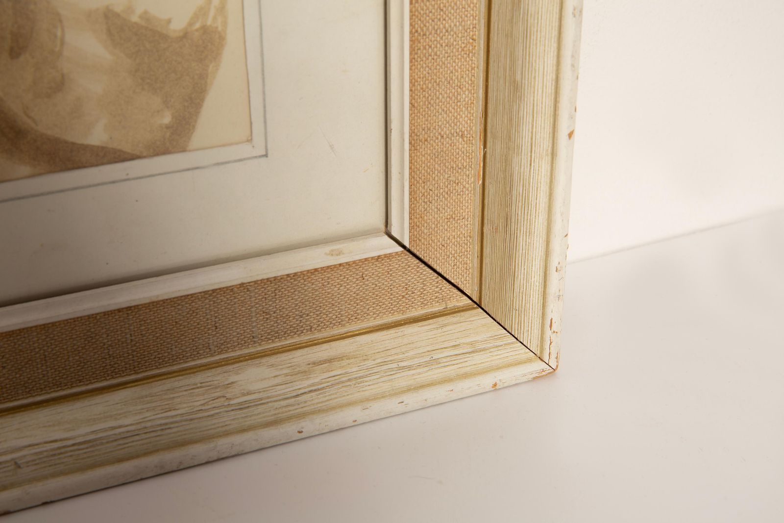 photo furniture Mid Century Classical Female Painting, Wood And Linen Frame, 1930s