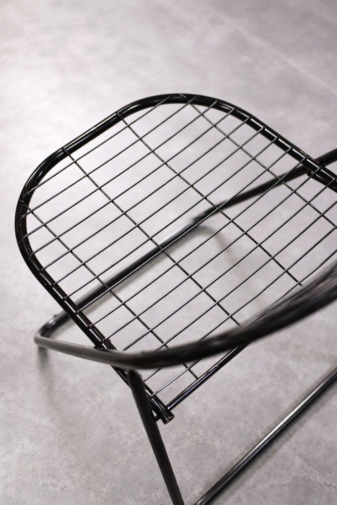 Vintage Zweedse Zwarte Metalen åland Stoelen Van Niels Gammelgaard Voor Ikea, Jaren 1980, Set Van 5 photo buy