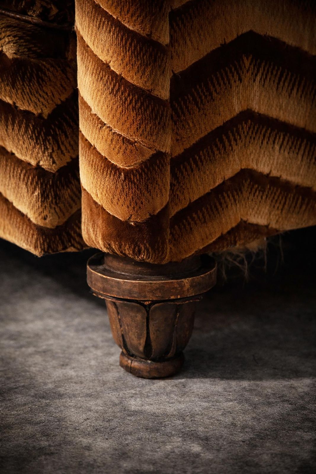 photo for sale French Art Deco Bergère Armchair With Original Period Fabric