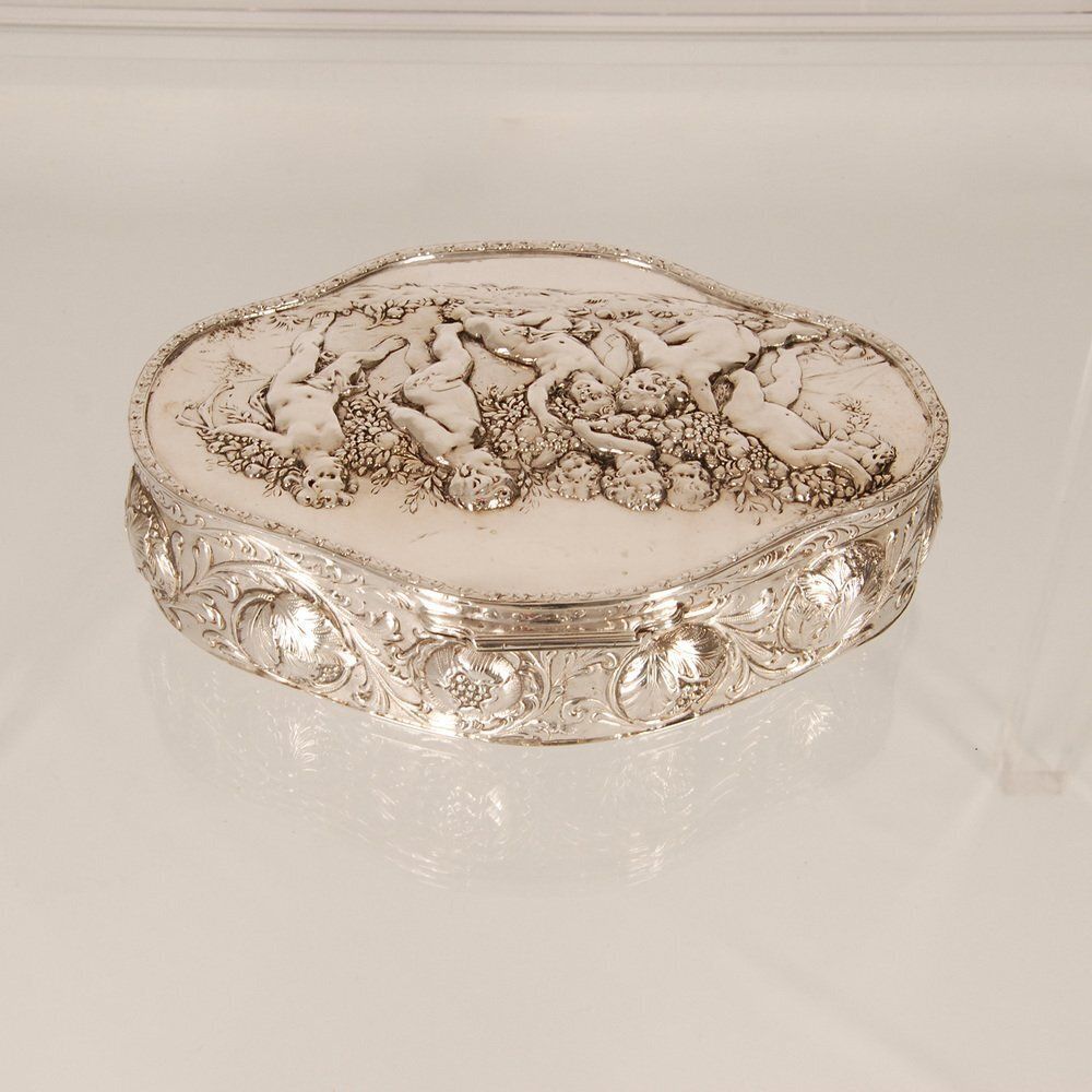 Antique German Jewelry Box In Silver From J.D.Schleißner & Söhne photo Home Decor