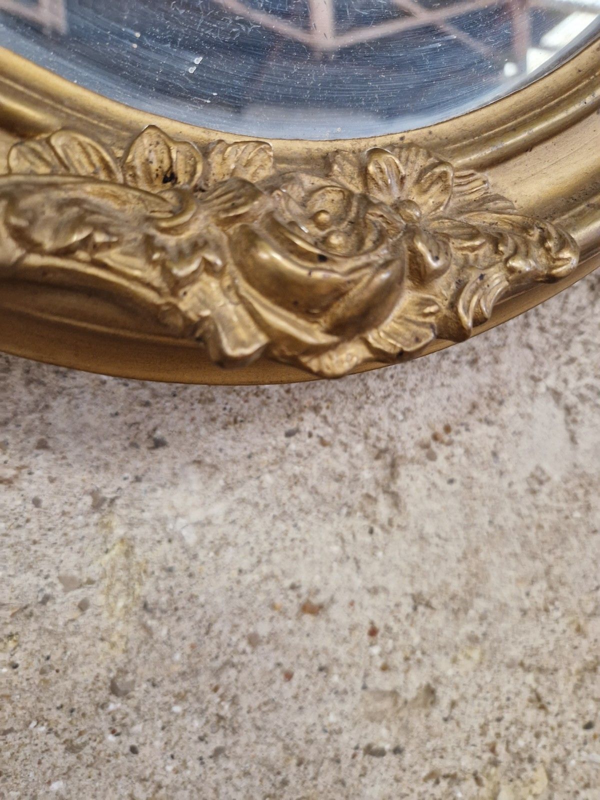 19th Century French Oval Mirror Louis XVI Style photo buy