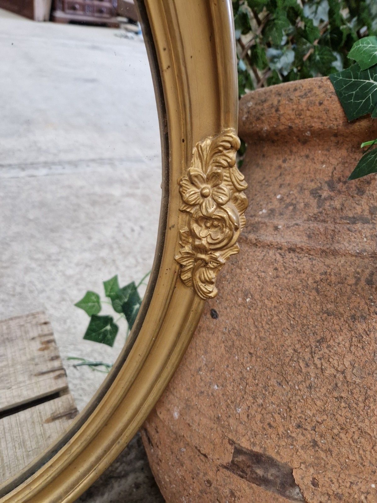 photo furniture 19th Century French Oval Mirror Louis XVI Style