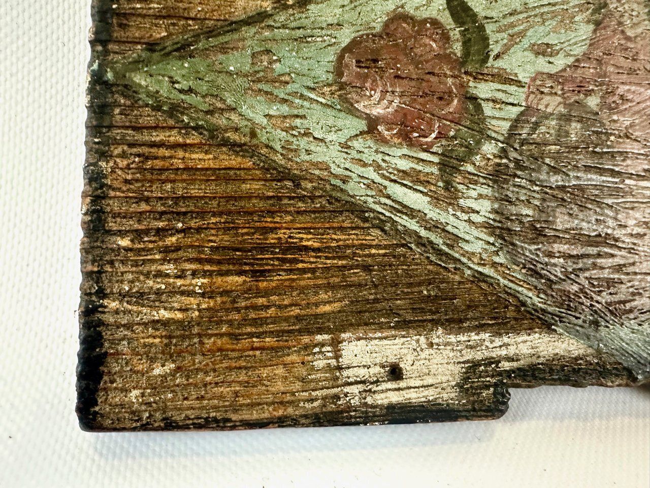 Antique Slovenian Folk Art Beehive Front Board With Saint Catherine Of Alexandria, 19th Century photo for sale