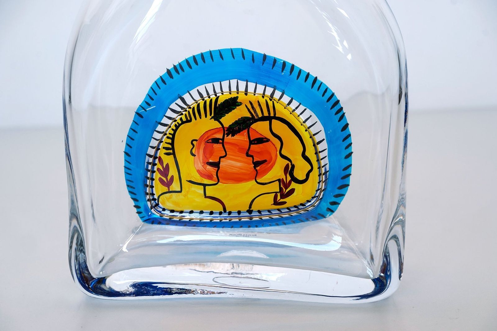 Swedish Hand Painted Indian Summer Vase By Ulrica Hydman Vallien For Kosta Boda photo furniture