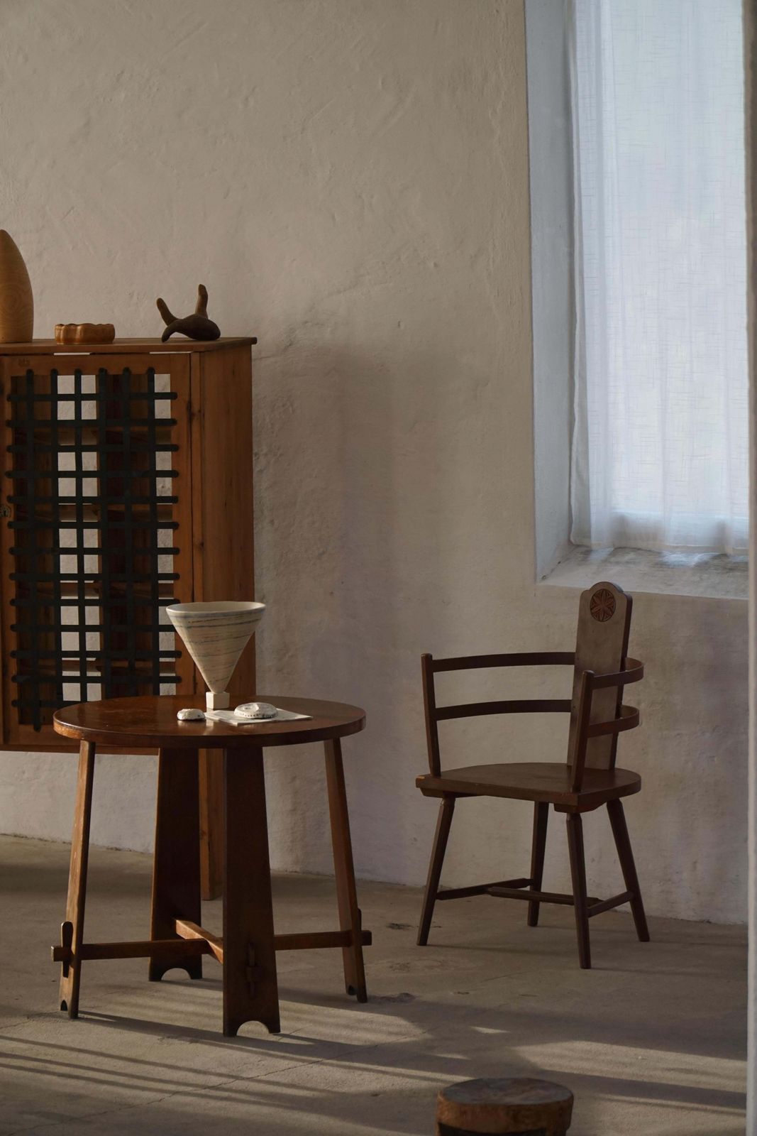 Pair Of Scandinavian Wooden Folk Art Armchairs With Hand Carved Motifs, 1920s photo furniture