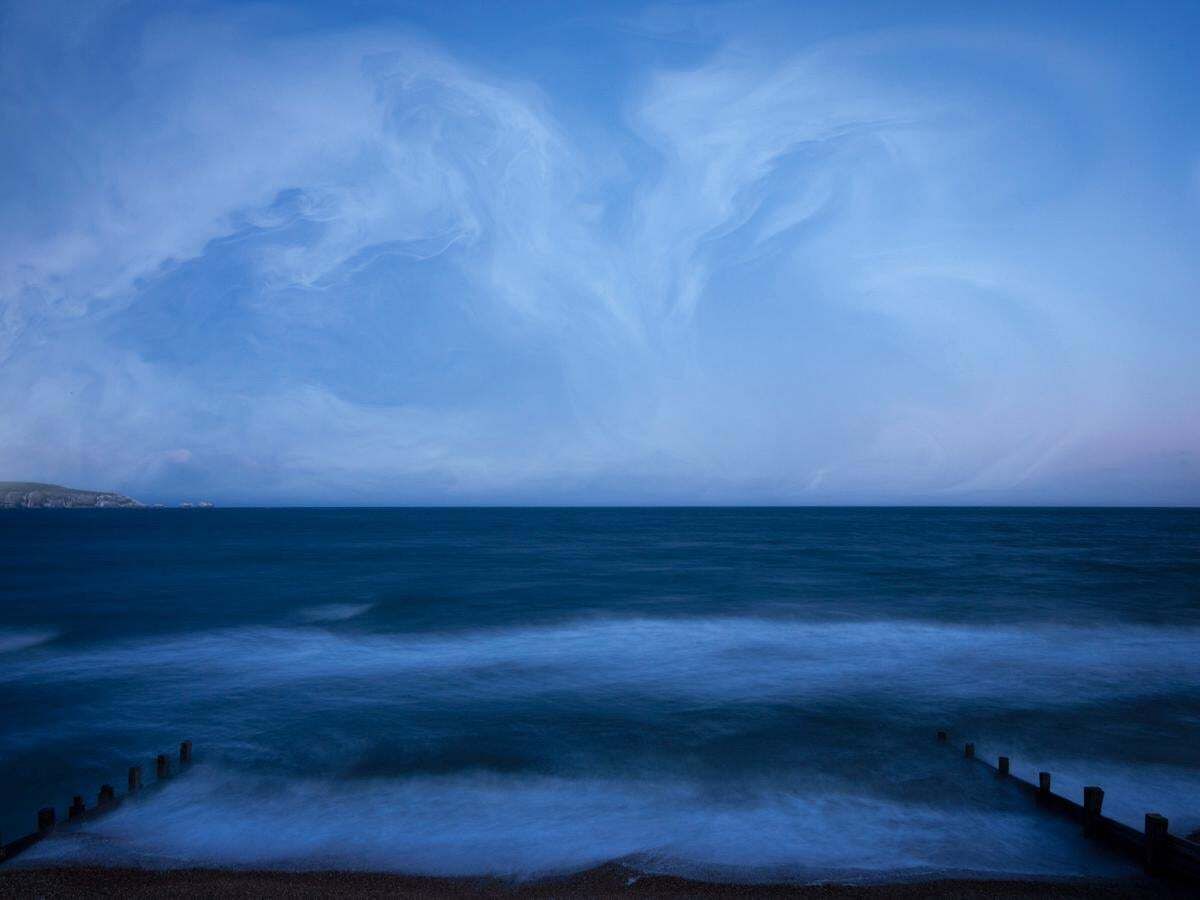 Ellie Davies Ebb & Flow 3, 2025   Dorset Coastal Path Sea Horizon Blue Sky Springtime 2025
