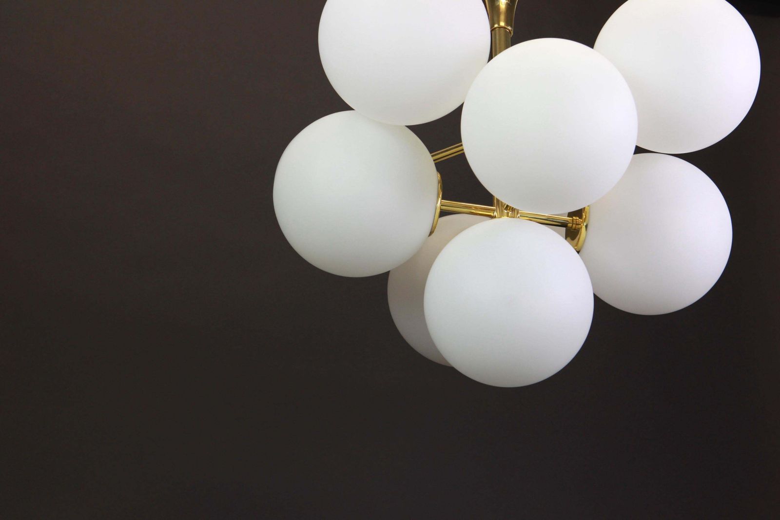 Atomic Brass Chandelier By E.R. Nelel For Temde, Switzerland, 1960s photo vinterior