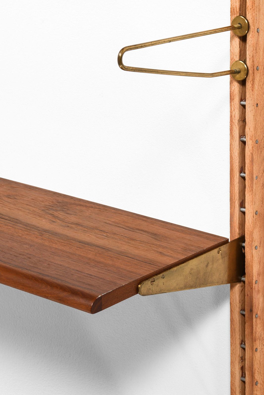 Wall Mounted Bookcase In Teak, Beech And Brass By Finn Juhl, 1956 photo Furniture