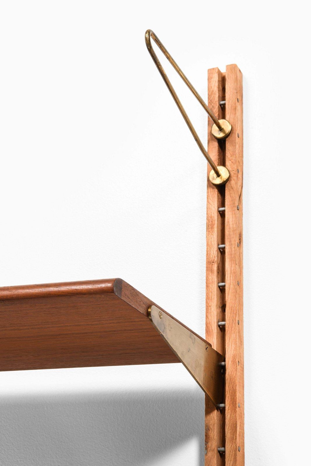 Wall Mounted Bookcase In Teak, Beech And Brass By Finn Juhl, 1956 photo 9295.0