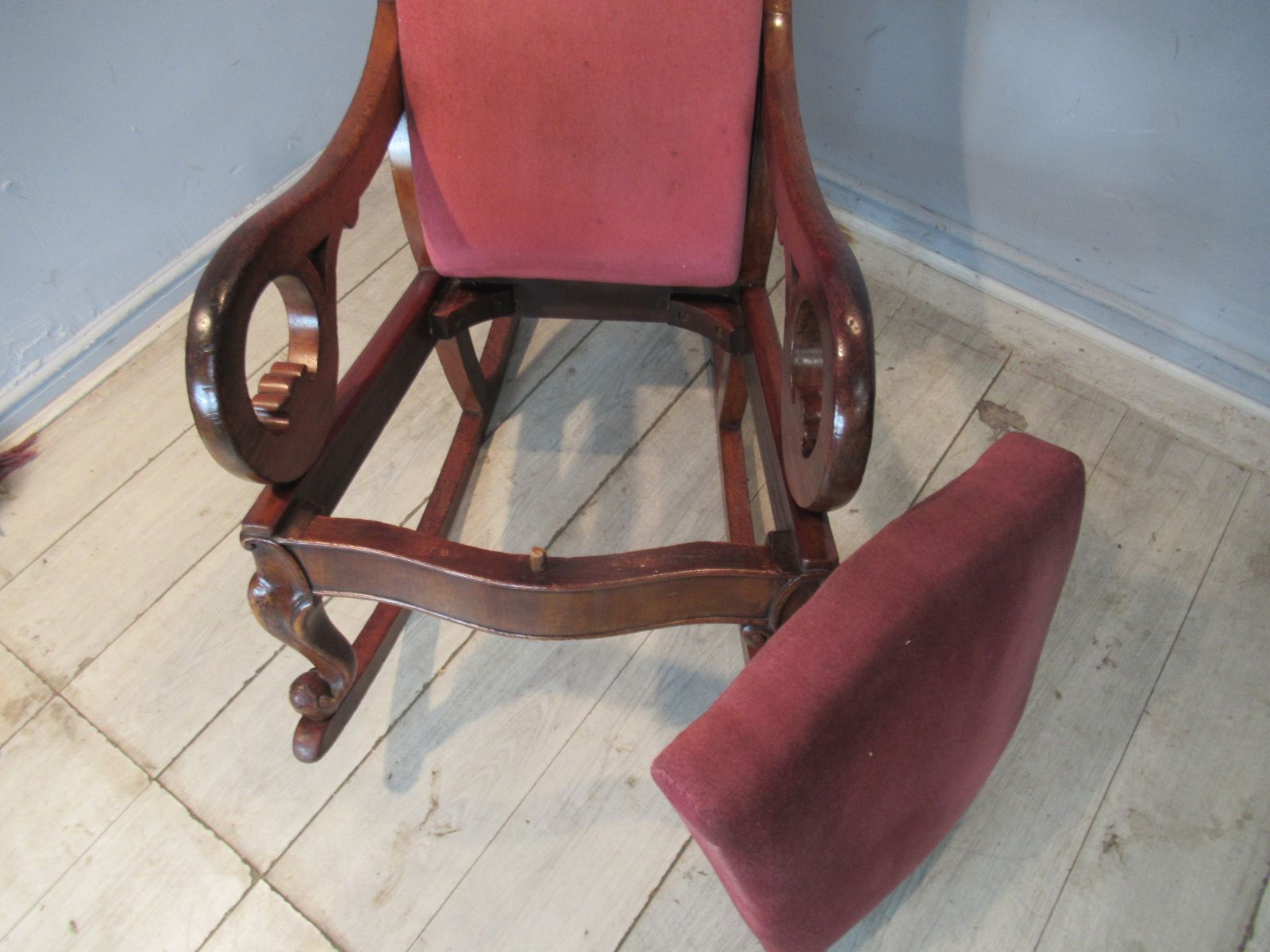 Furniture Victorian Mahogany  1880s  Rocking Chair photo