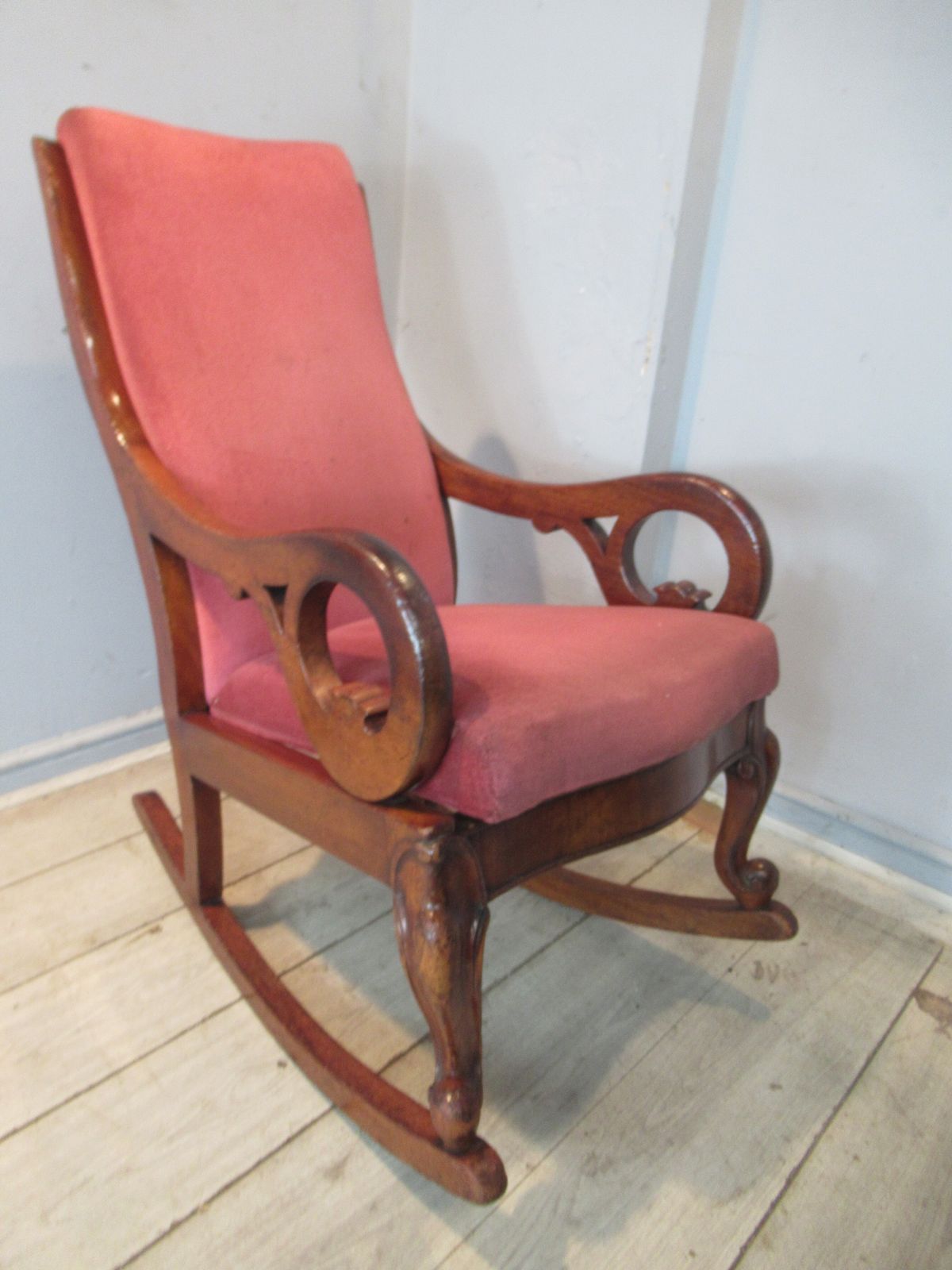 Victorian Mahogany  1880s  Rocking Chair