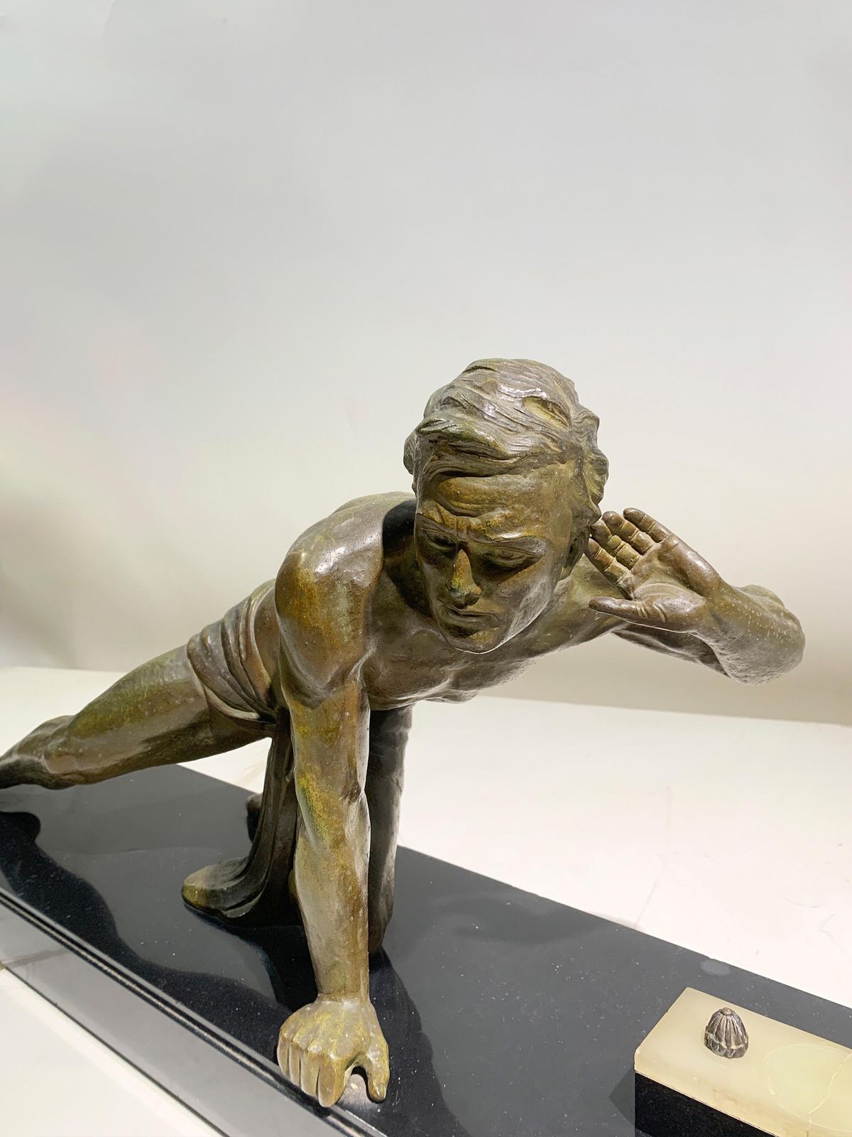 Art Deco "The Lookout" Sculpture, Attributed To Jean De Roncourt, Circa 1930's photo buy