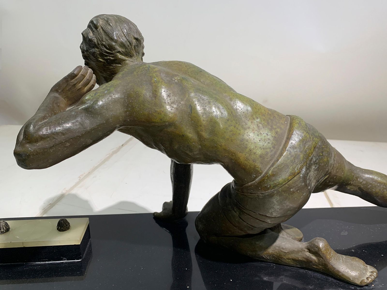 Art Art Deco "The Lookout" Sculpture, Attributed To Jean De Roncourt, Circa 1930's photo