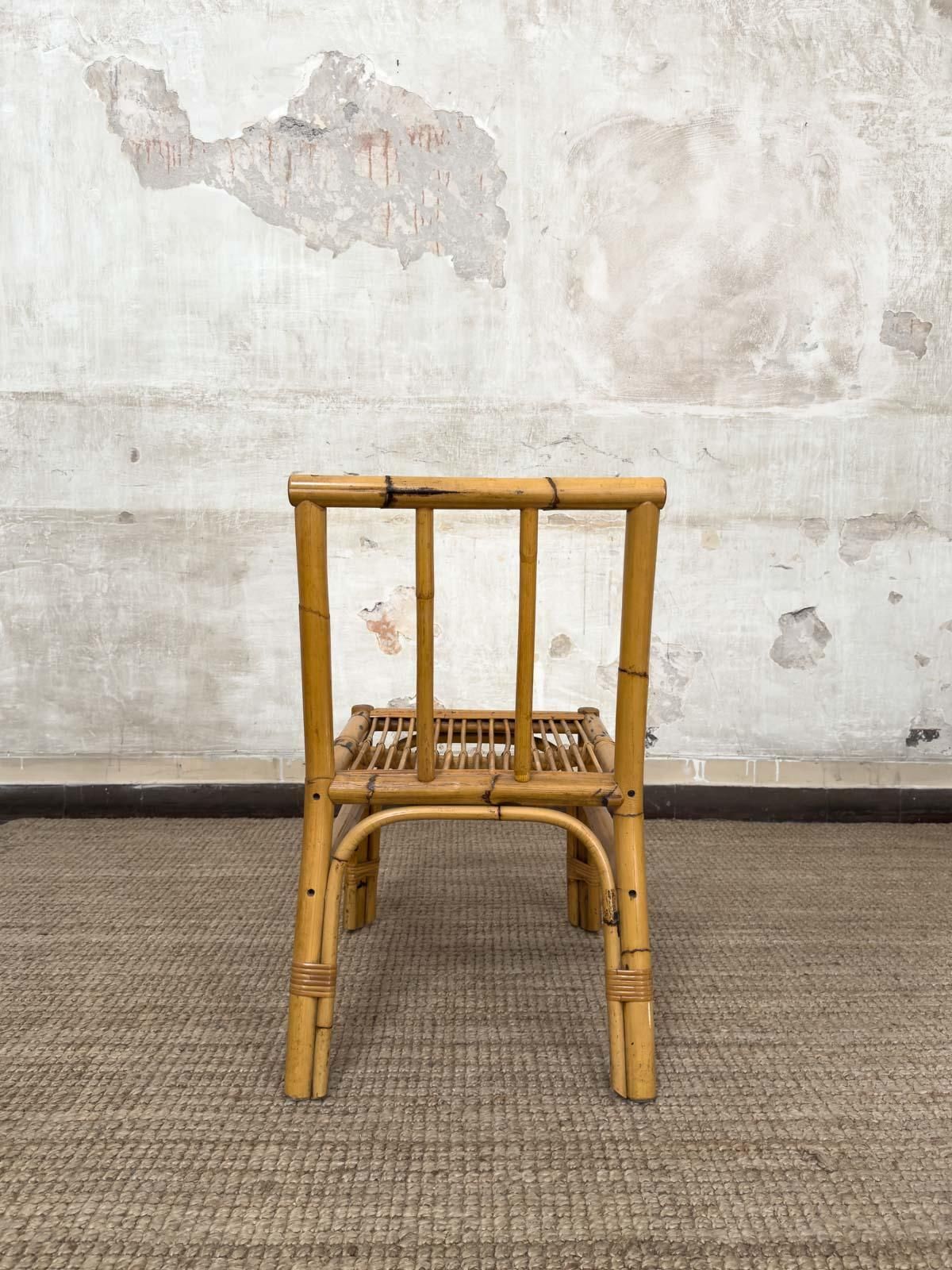 4732.0 Set Of Eight Bamboo And Wicker Chairs – Italy, 1970s photo