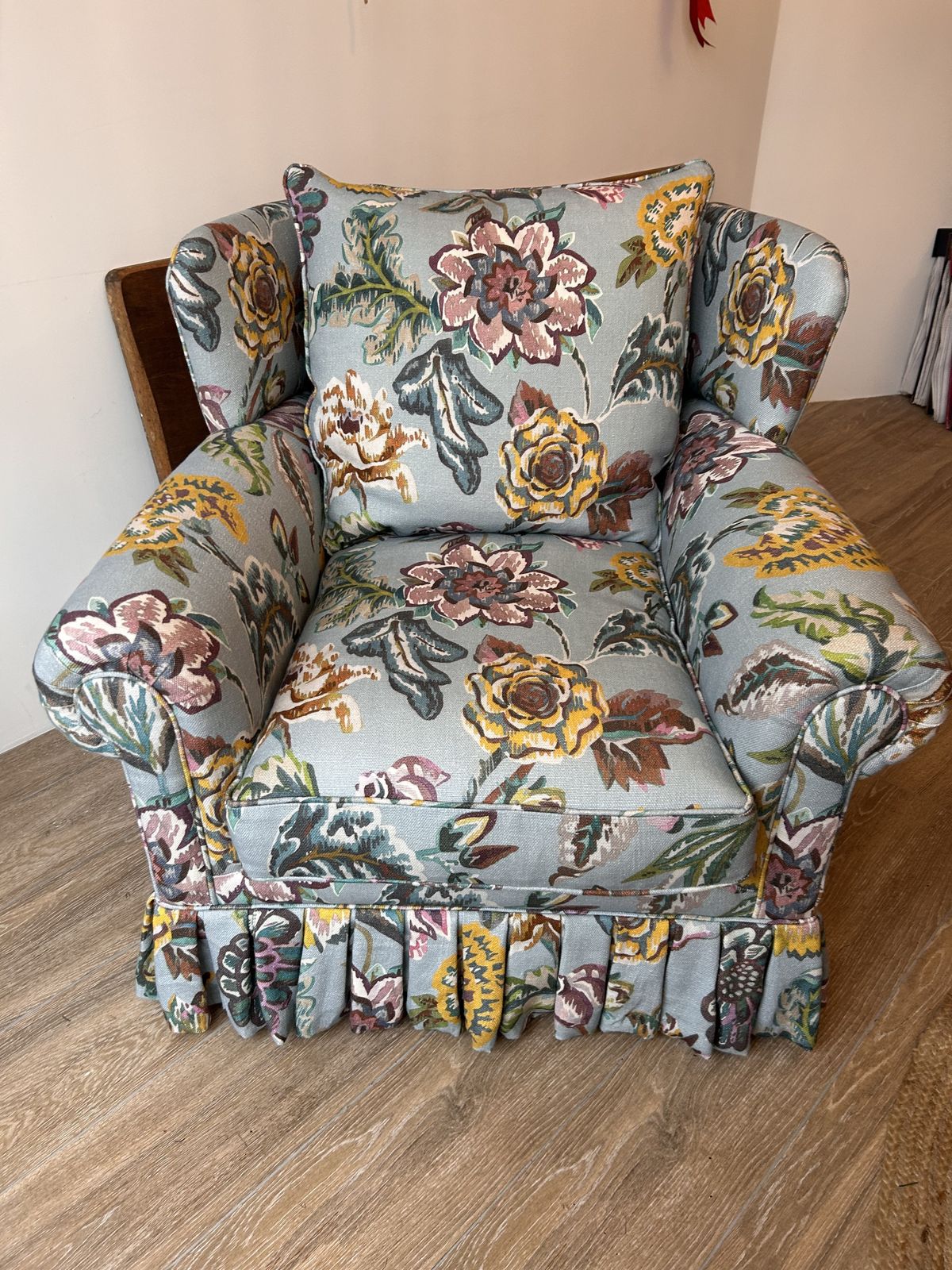 Maximalist Howard Style Armchair In Bold Zimmer Floral Linen photo Furniture