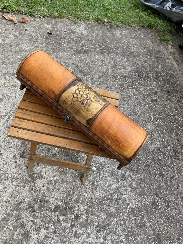 Wooden Hand Painted Wine Bottle Holder, 2019 photo furniture