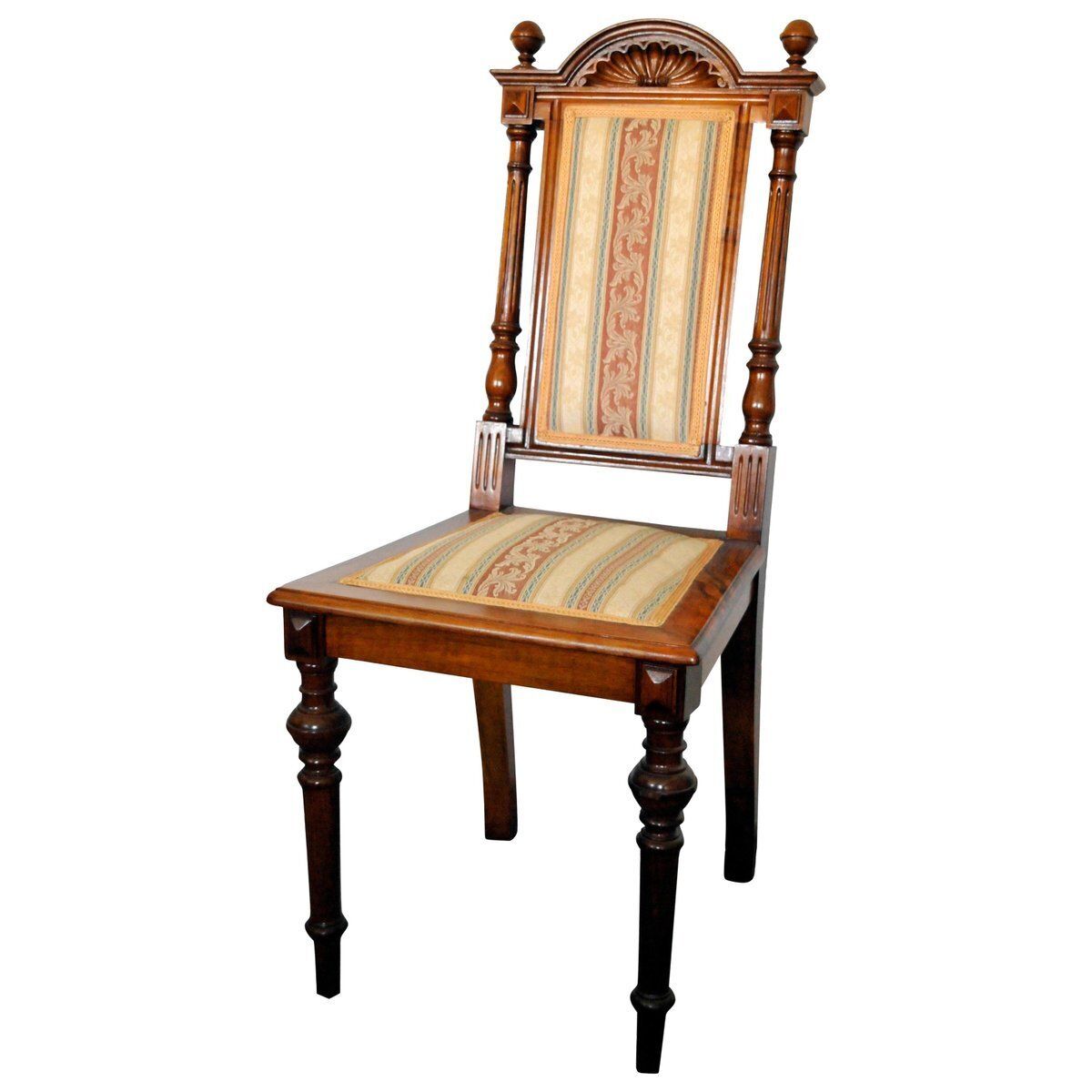Antique Carved Wooden Chair, 1890s